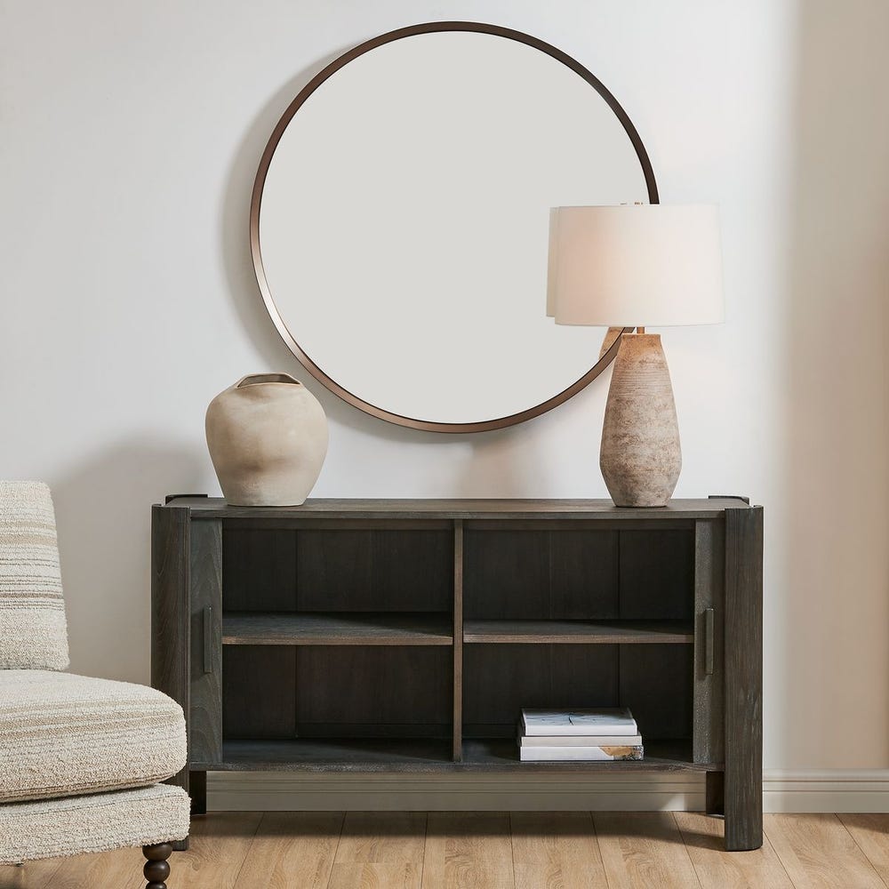 Uttermost Drury 2 Door Dark Gray Cabinet