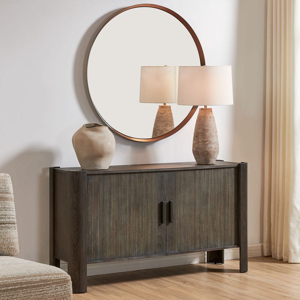 Uttermost Drury 2 Door Dark Gray Cabinet