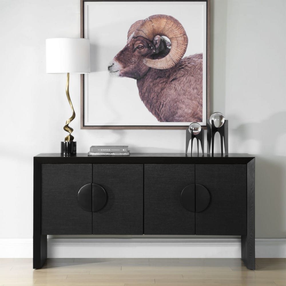 Uttermost Williams Black 4 Door Cabinet