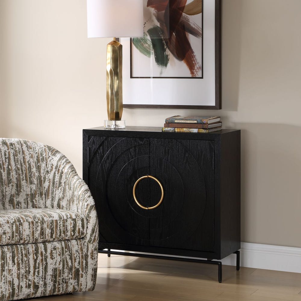 Uttermost Briseis Black 2 Door Cabinet
