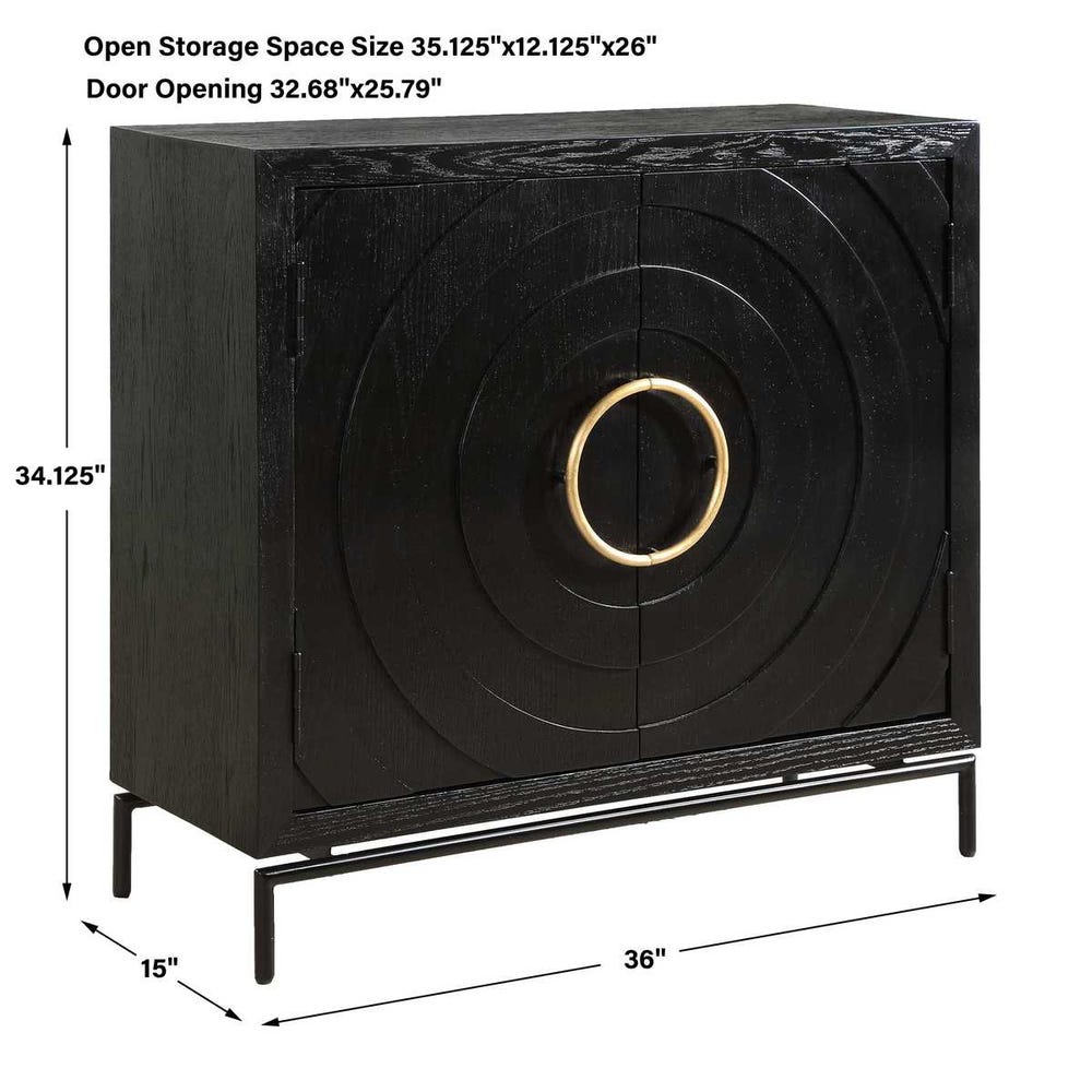 Uttermost Briseis Black 2 Door Cabinet