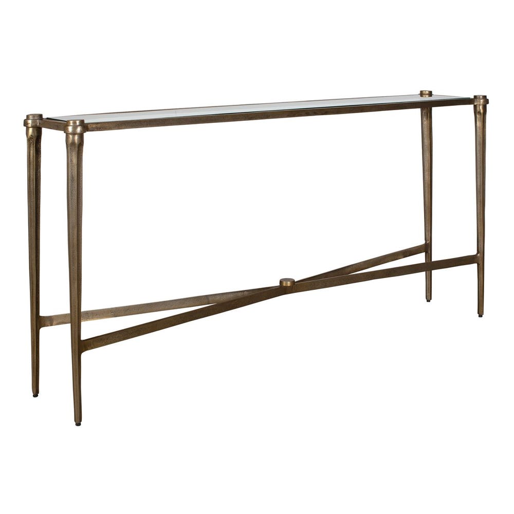 Uttermost Amara Antique Brass Console Table