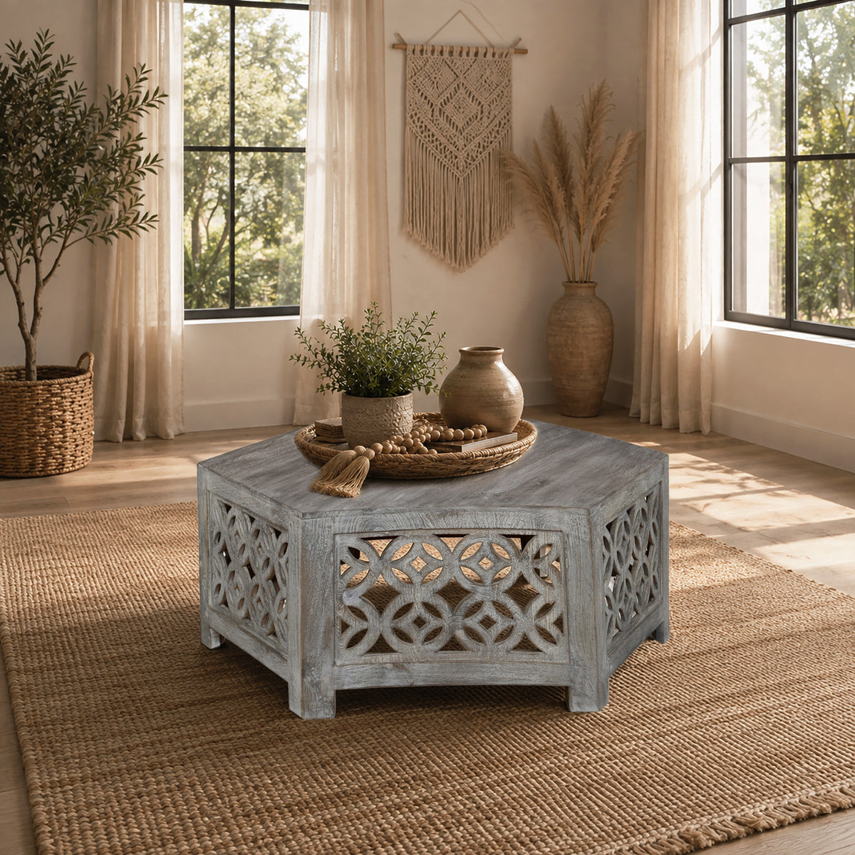 Hexagon 36" Coffee Table