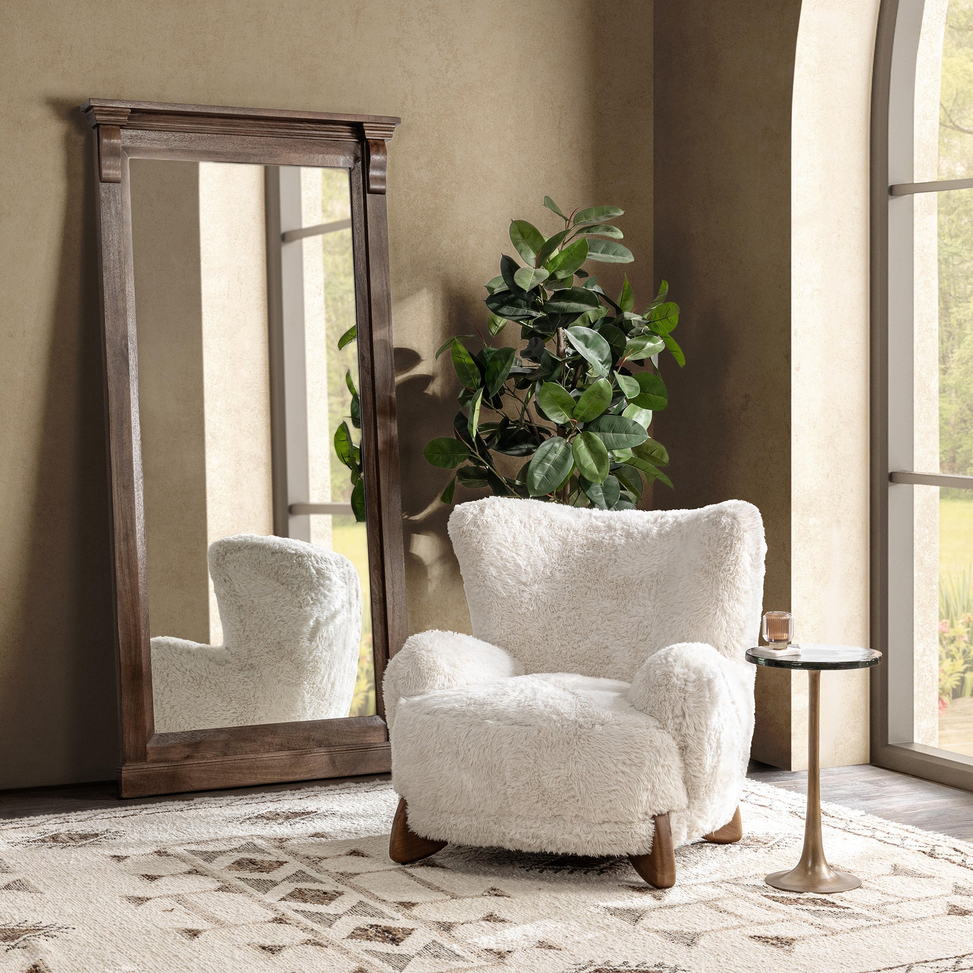 Fabiana Accent Table - Brass