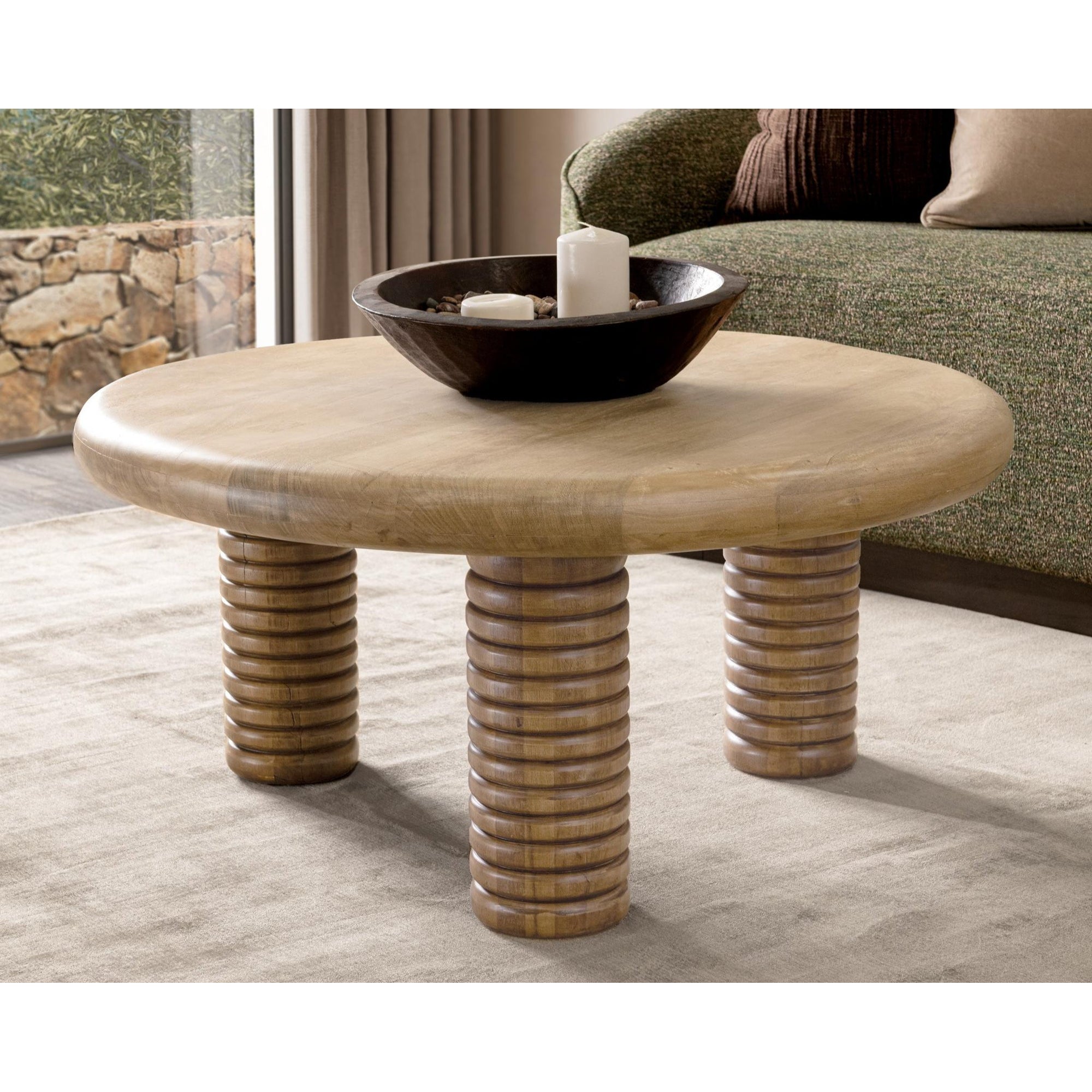 Ilaria Reclaimed Wood Round Coffee Table
