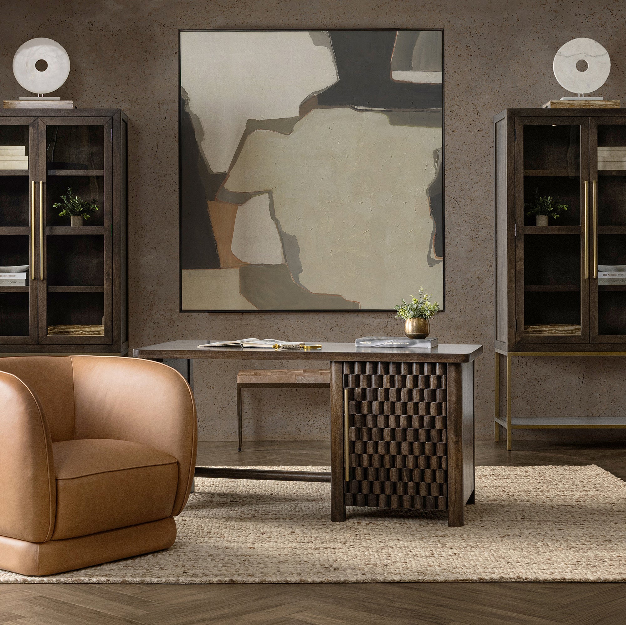 Norwood Desk - Bark Brown