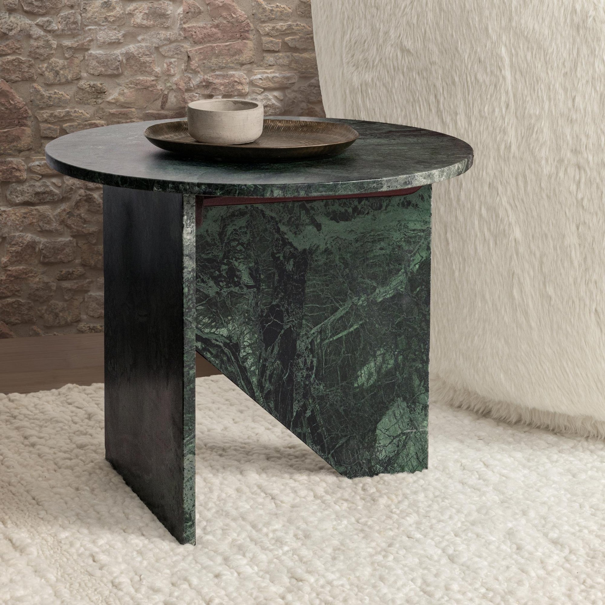 Briley Marble Round Accent Table Large