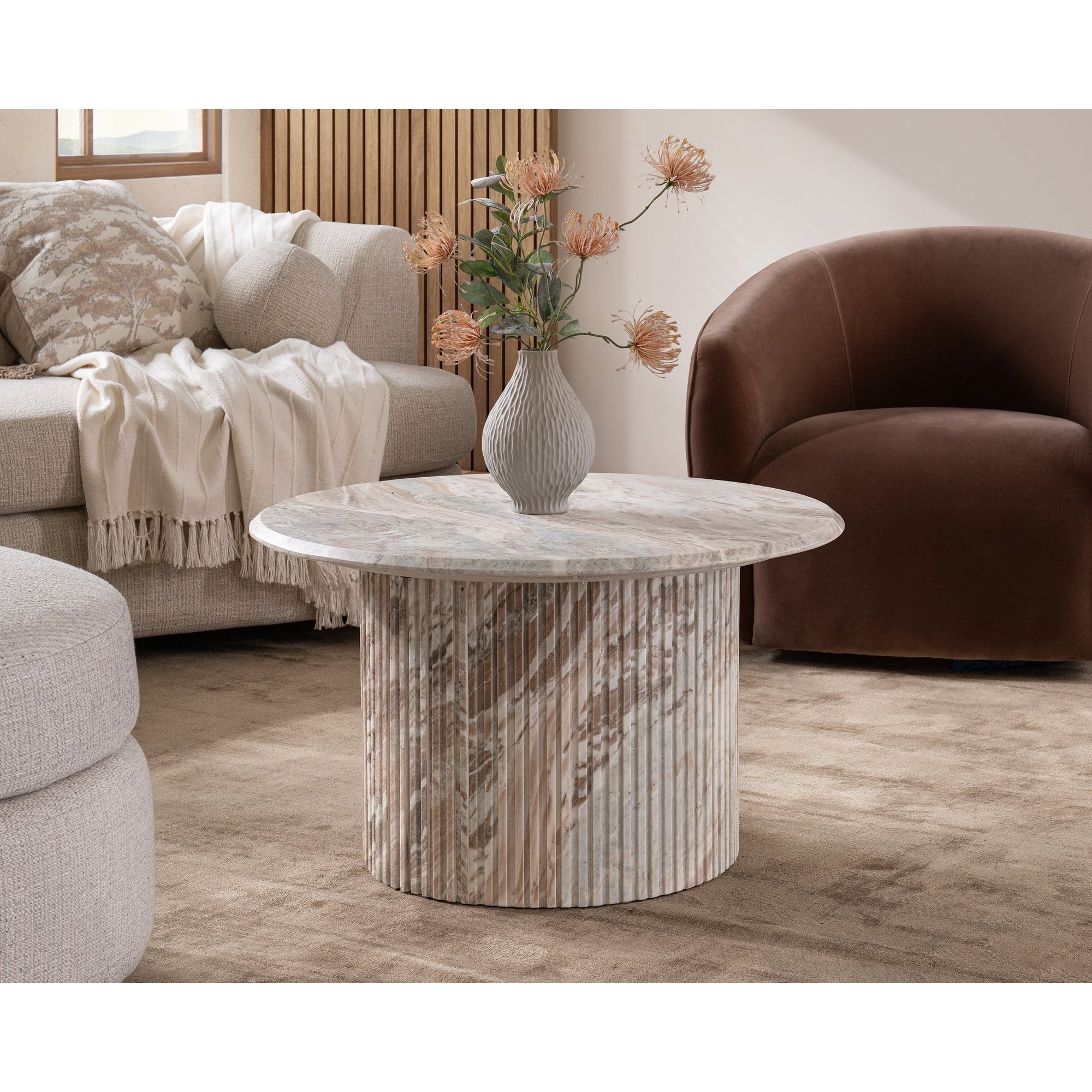 Nordens Marble Round Coffee Table