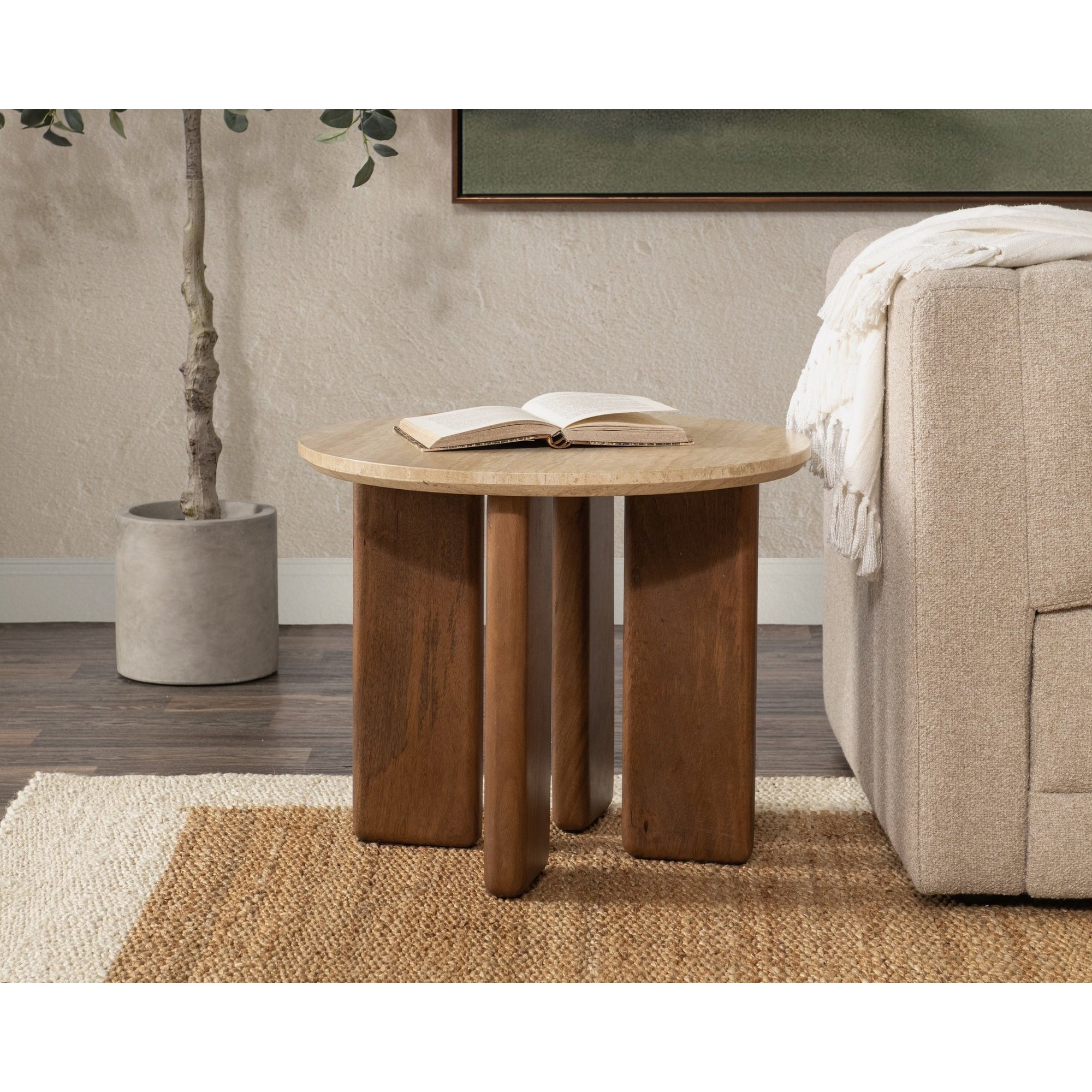 Idella End Table - Tan