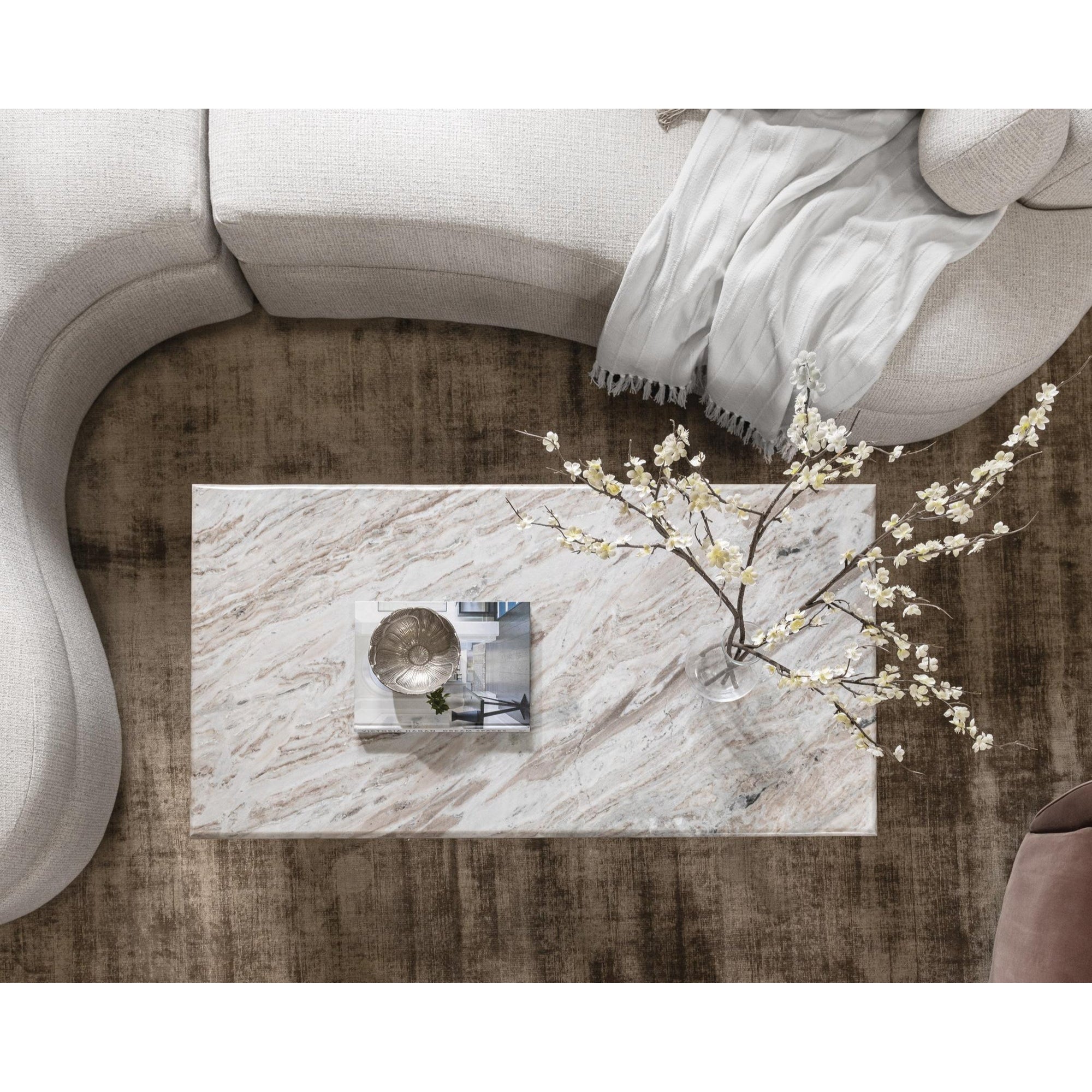 Bowman Marble Rectangular Coffee Table