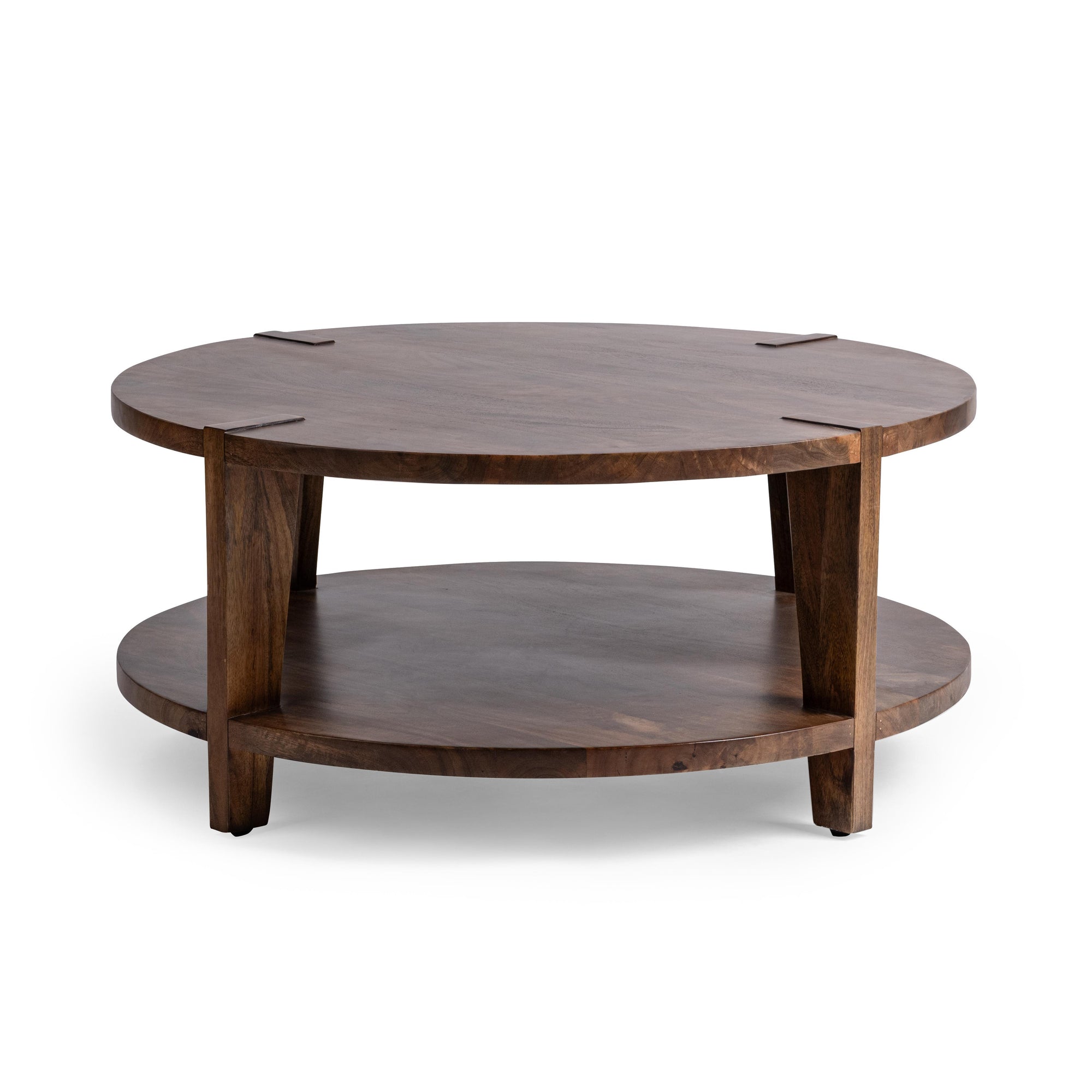 Alenna 43" Round Coffee Table - Tundra Brown