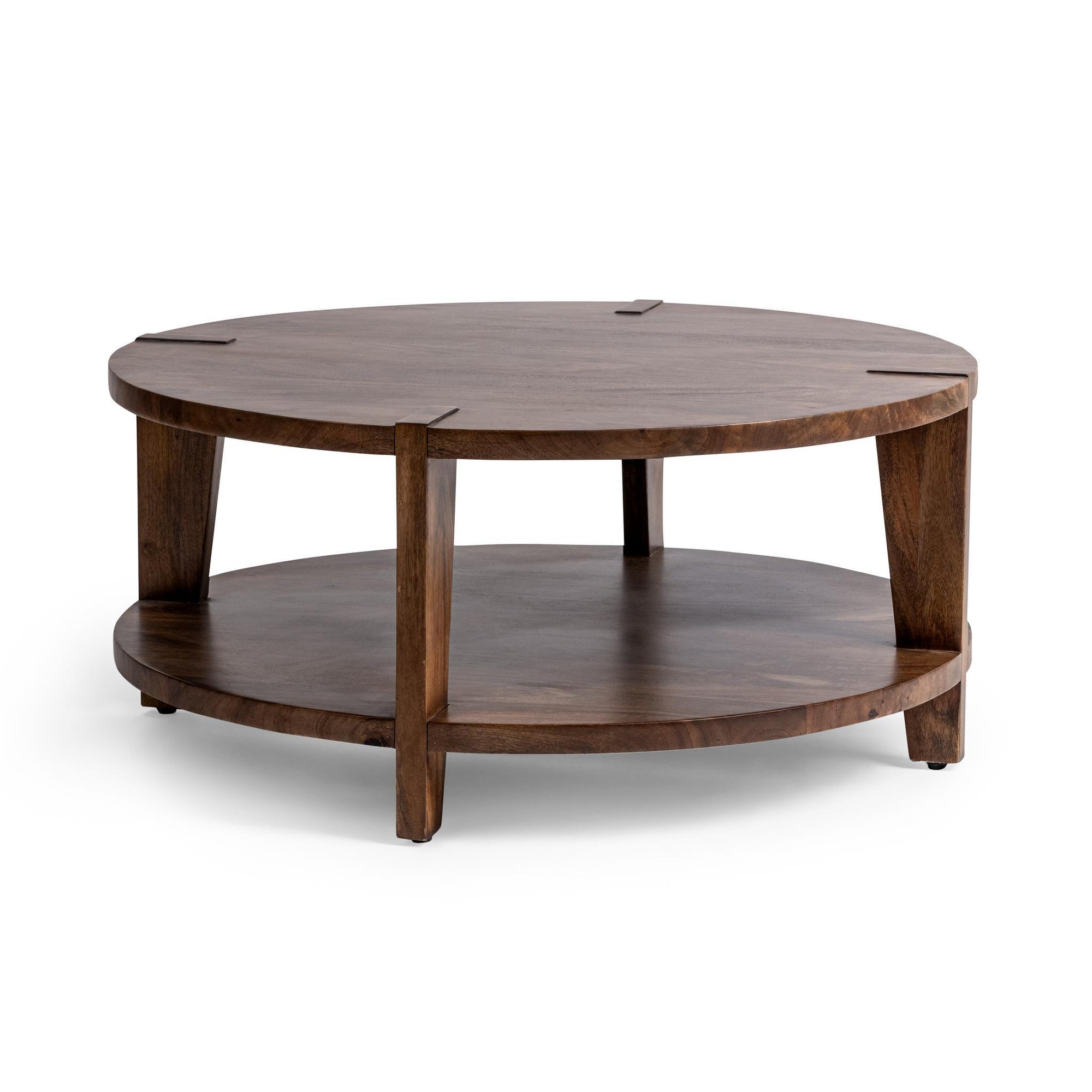 Alenna 43" Round Coffee Table - Tundra Brown