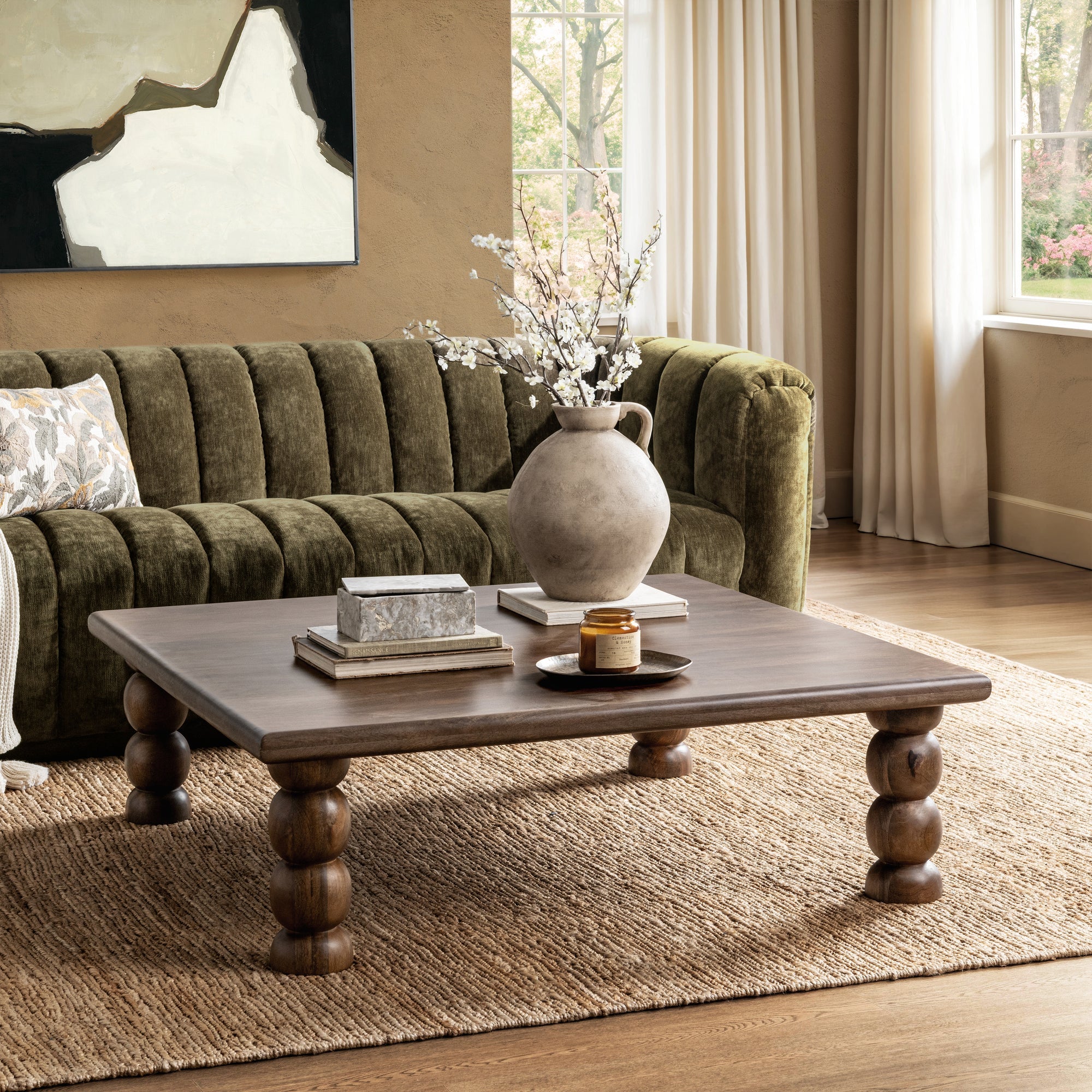 Adir 48" Square Coffee Table - Tundra Brown