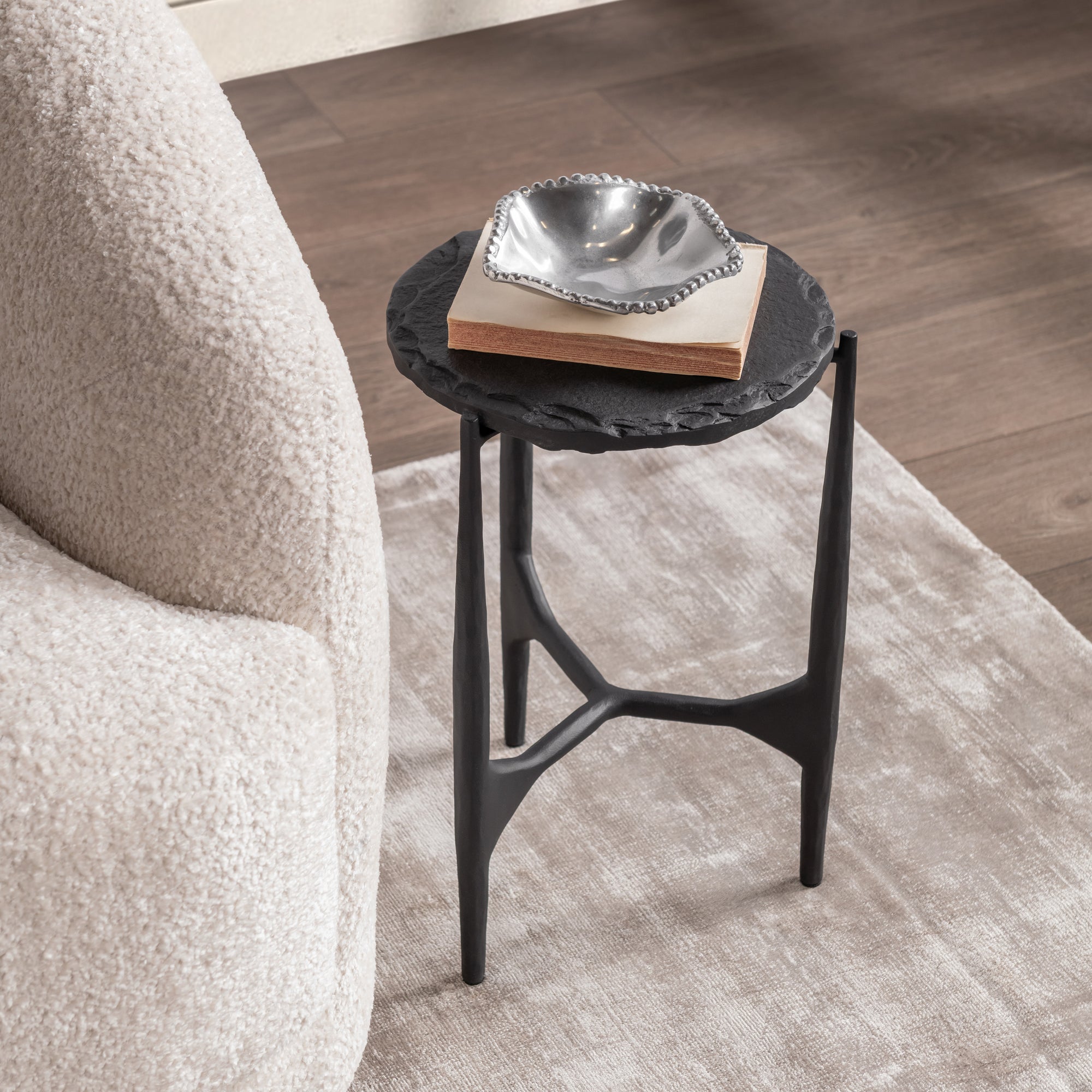 Luka End Table - Charcoal Forge