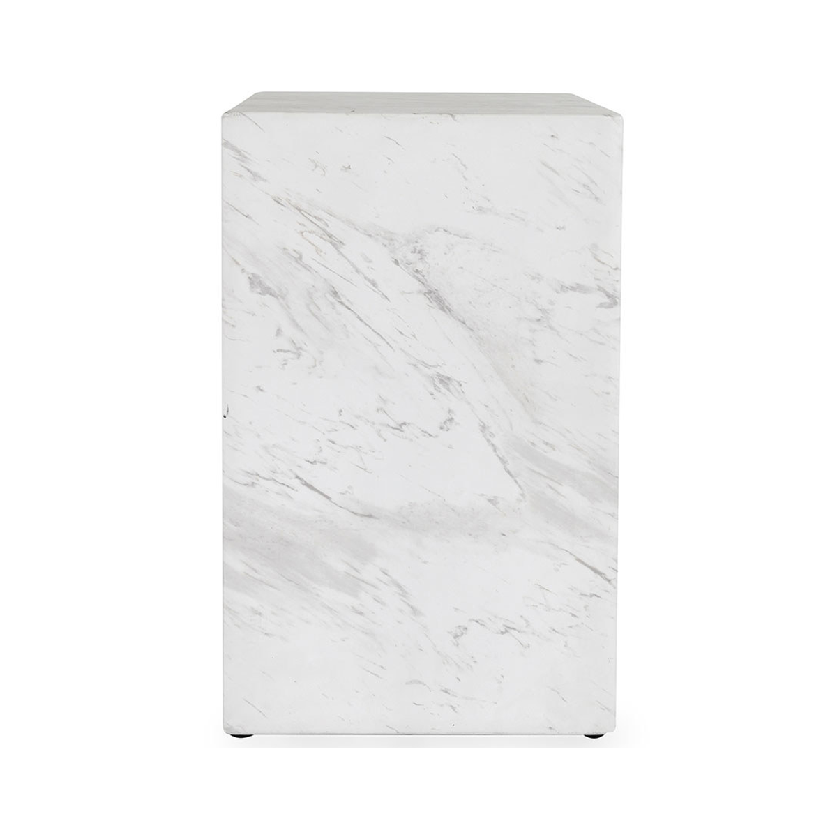 Marmo Outdoor End Table - Ivory/Gray