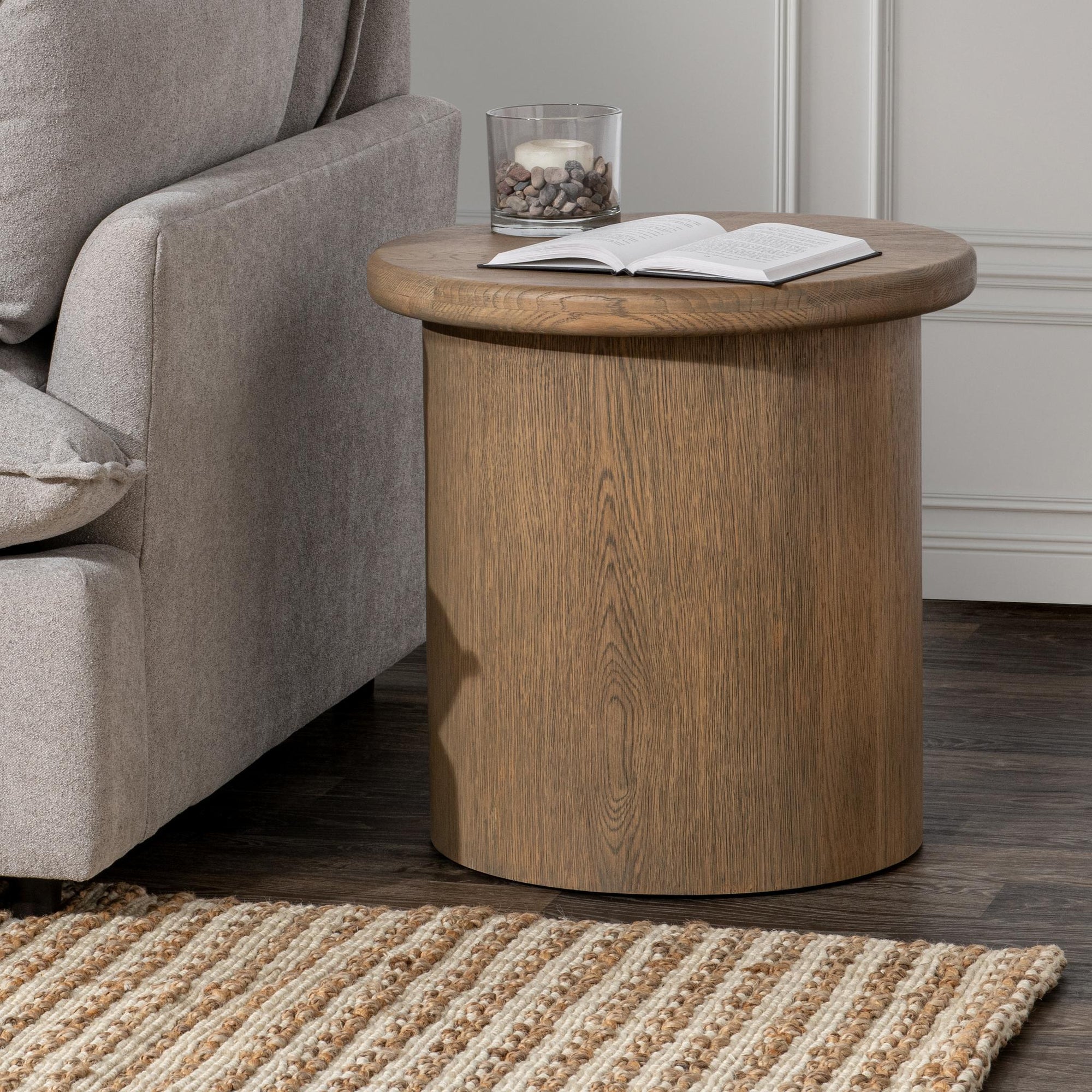 Runa Oak Veneer 22" End Table
