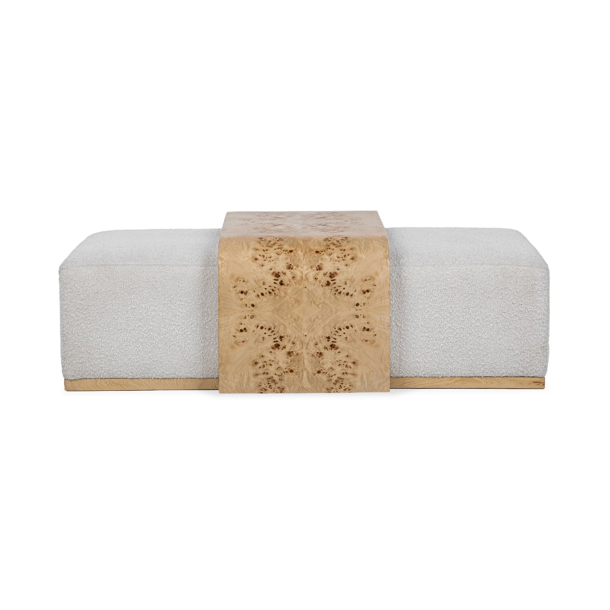 Kenan Ottoman - Creamy Ivory