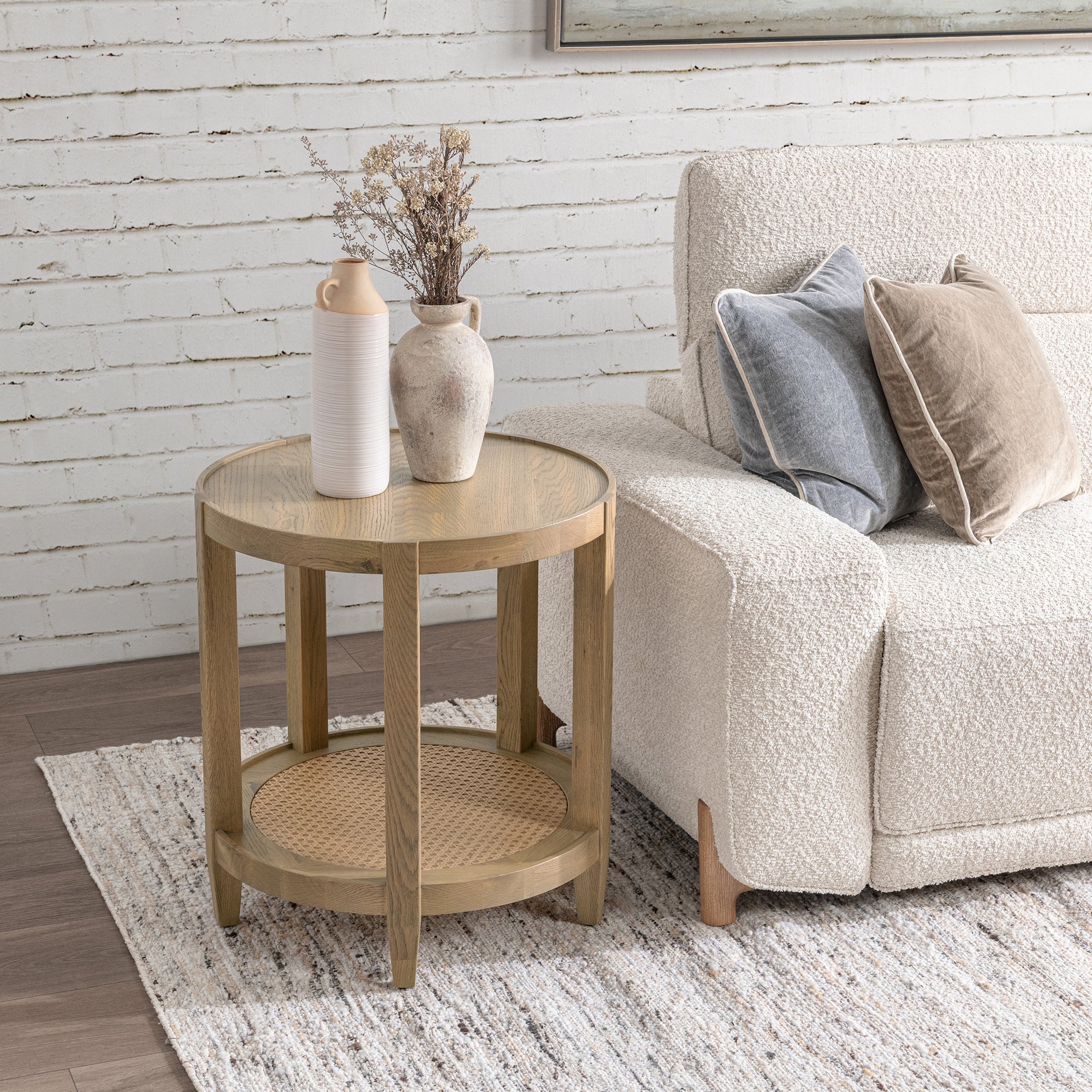 Devin End Table - Khaki Mist