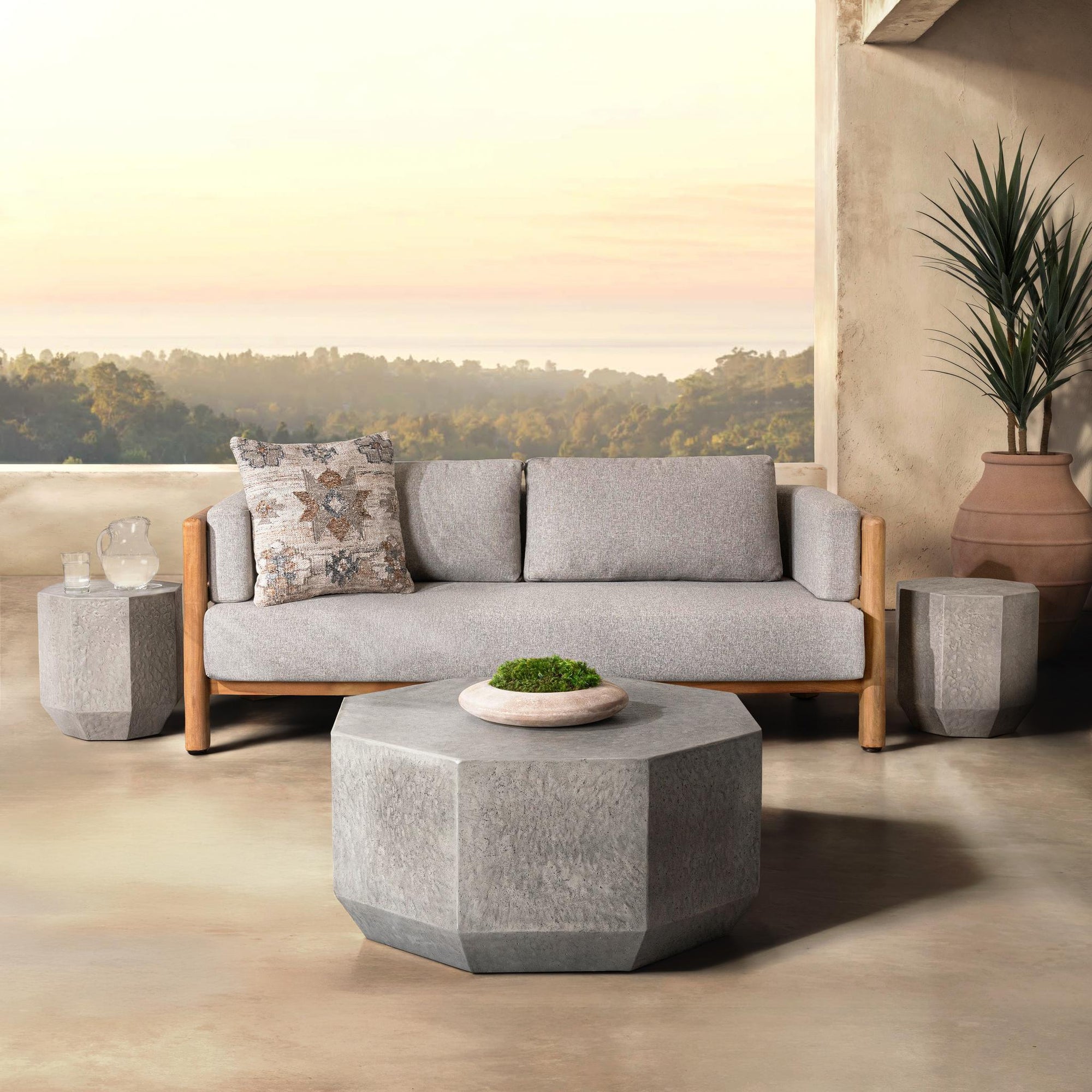 Morse Outdoor Coffee Table - Athena Gray