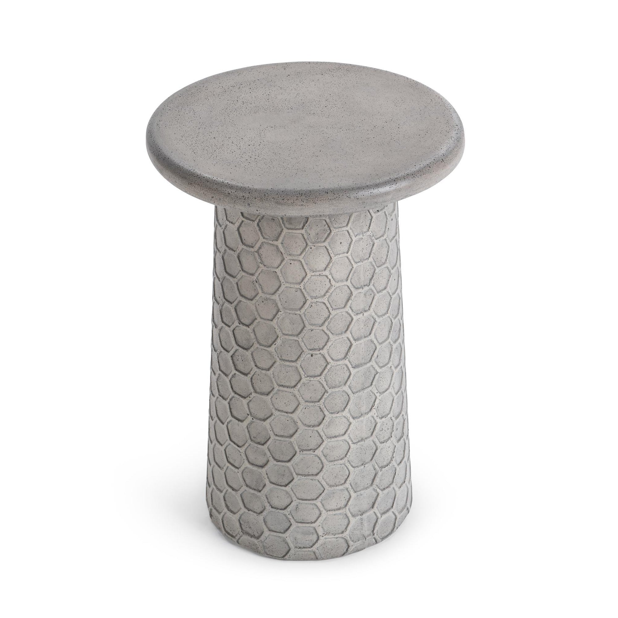Delaine Outdoor Accent Table - Light Gray