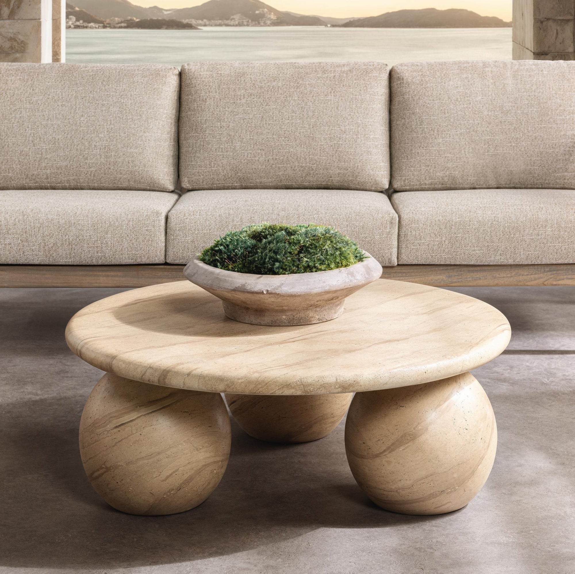 Elaria Outdoor Coffee Table - Warm Sandstone