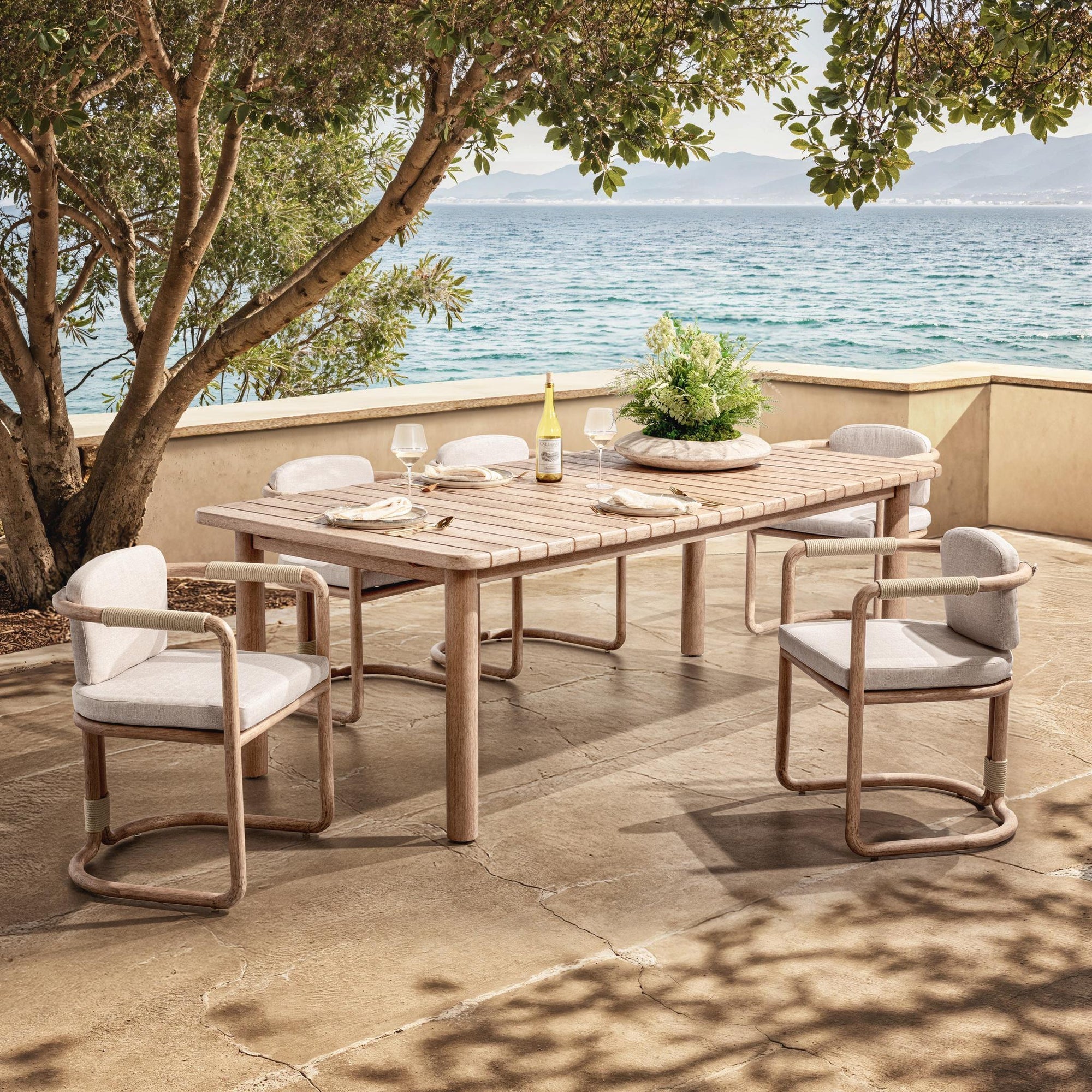 Dawson Outdoor 87"-107" Extendable Dining Table - Butterscotch