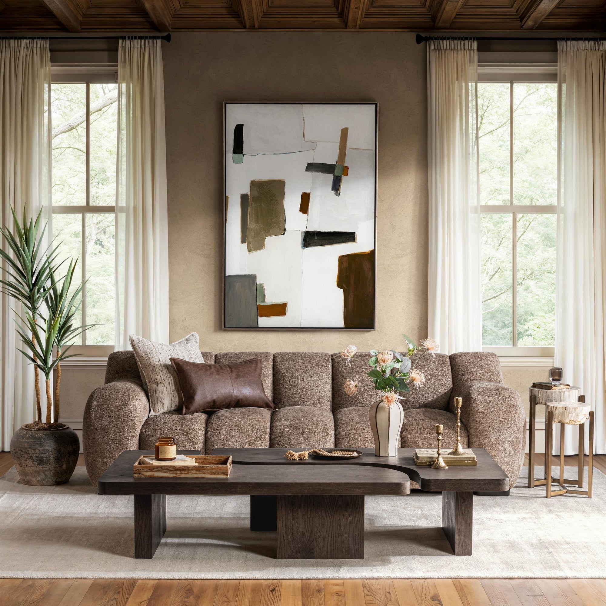 Melina 71" 2 Piece Coffee Table - Havanna Brown