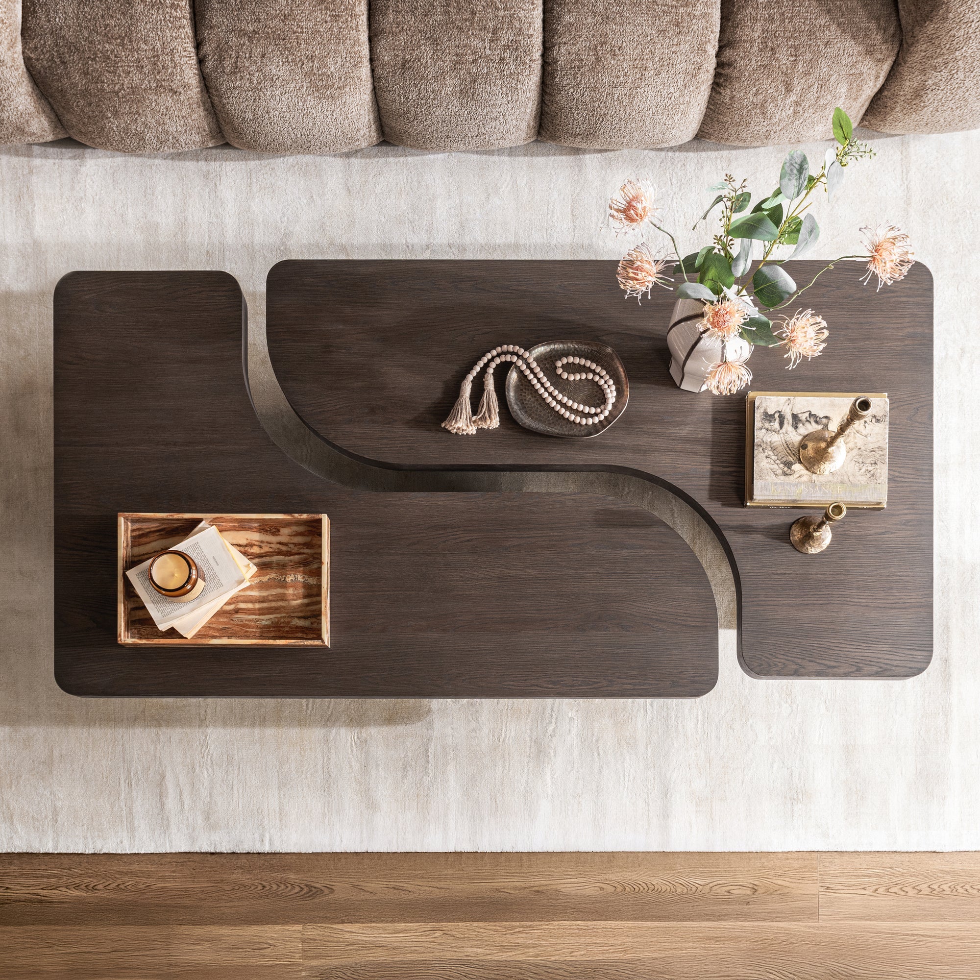 Melina 71" 2 Piece Coffee Table - Havanna Brown
