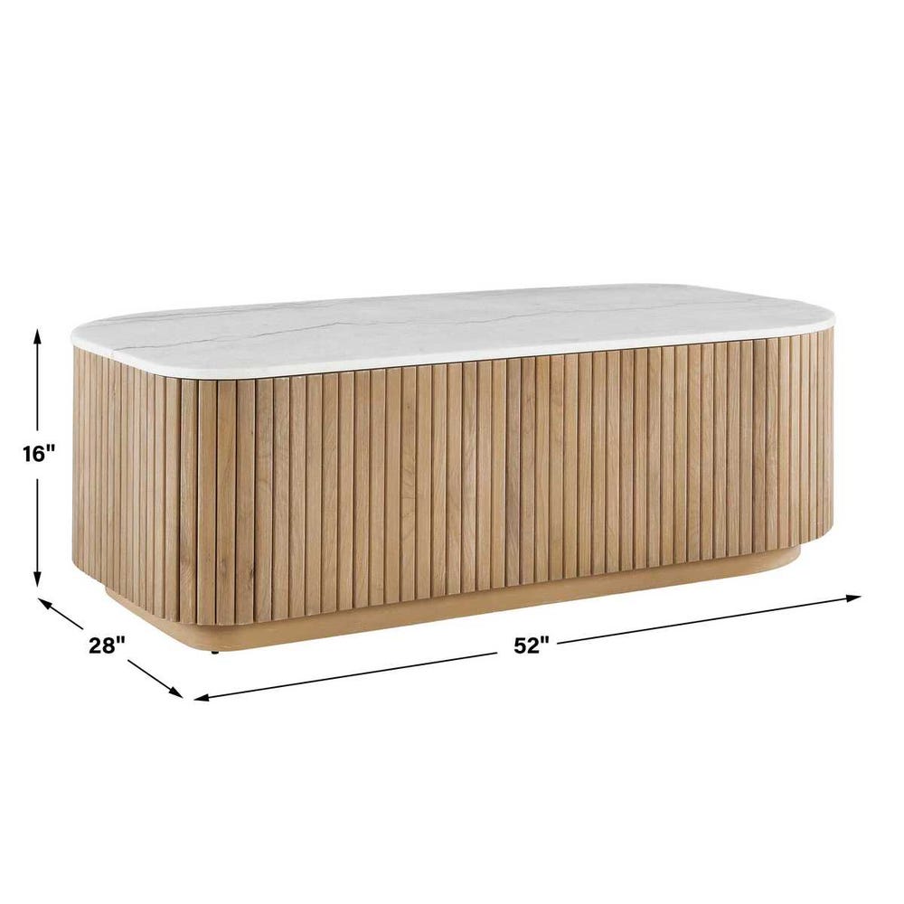 Uttermost Arik Marble Top Coffee Table