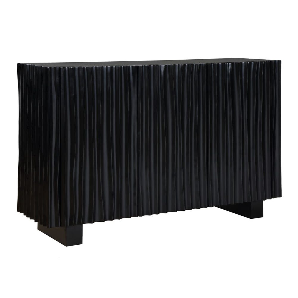 Uttermost Mercado Black 3 Door Cabinet