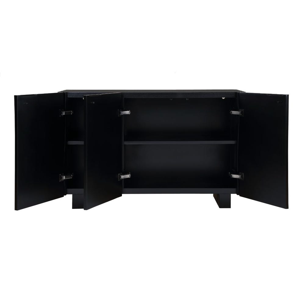 Uttermost Mercado Black 3 Door Cabinet