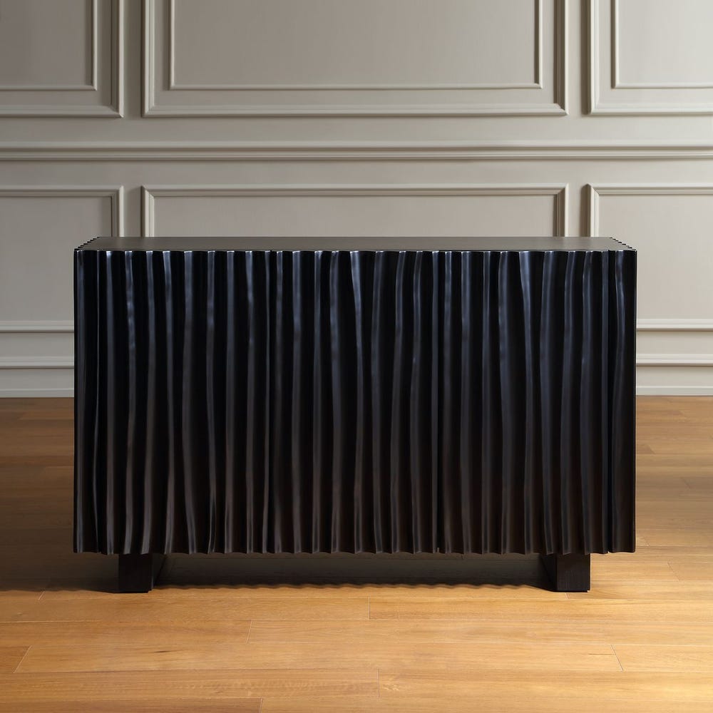 Uttermost Mercado Black 3 Door Cabinet