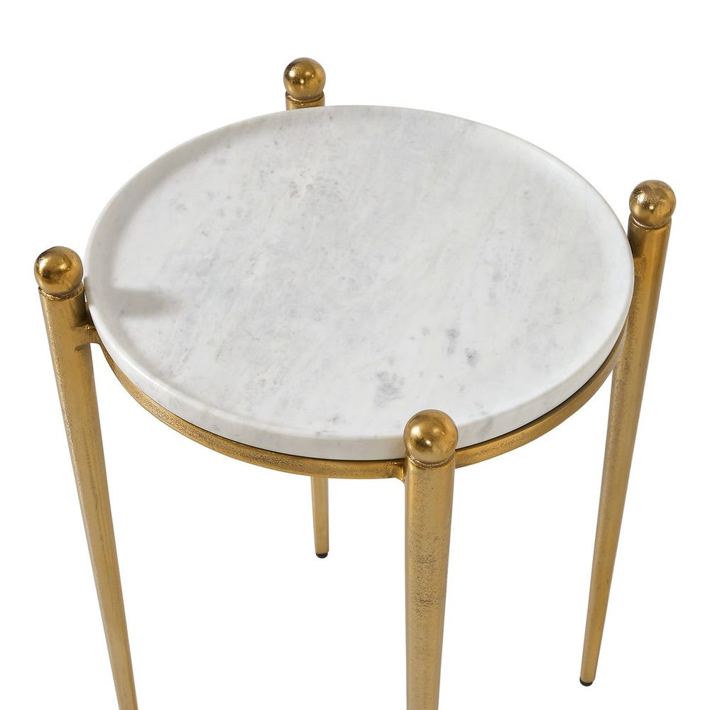 Uttermost Nahunta Antique Brass Accent Table