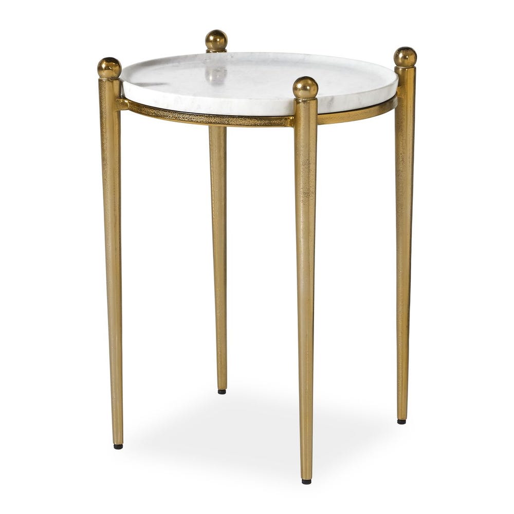 Uttermost Nahunta Antique Brass Accent Table
