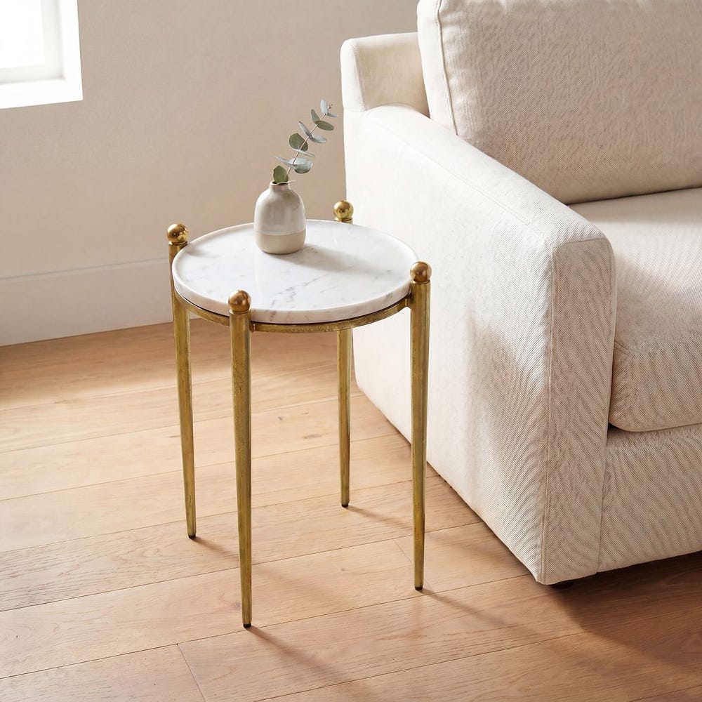Uttermost Nahunta Antique Brass Accent Table