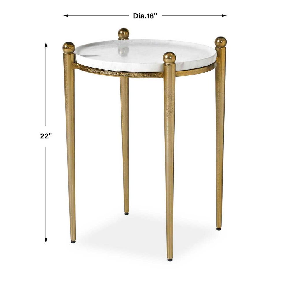 Uttermost Nahunta Antique Brass Accent Table