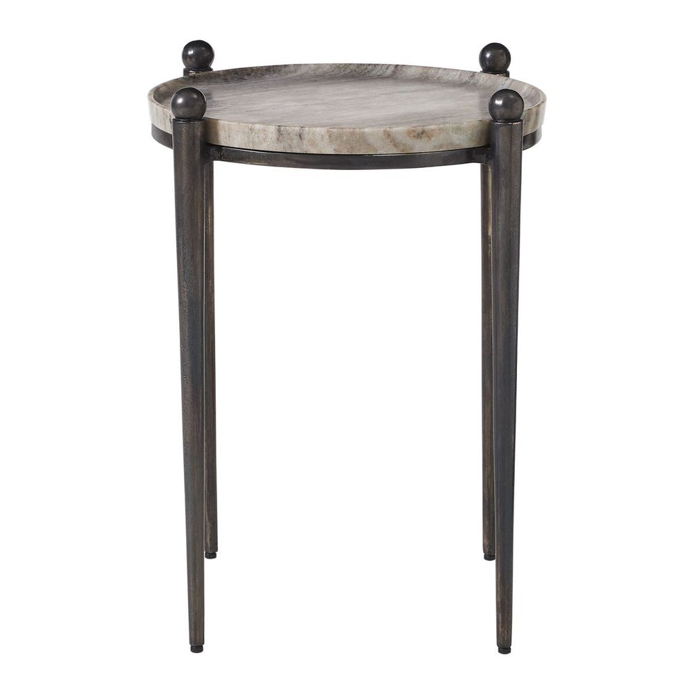 Uttermost Nahunta Dark Bronze Accent Table
