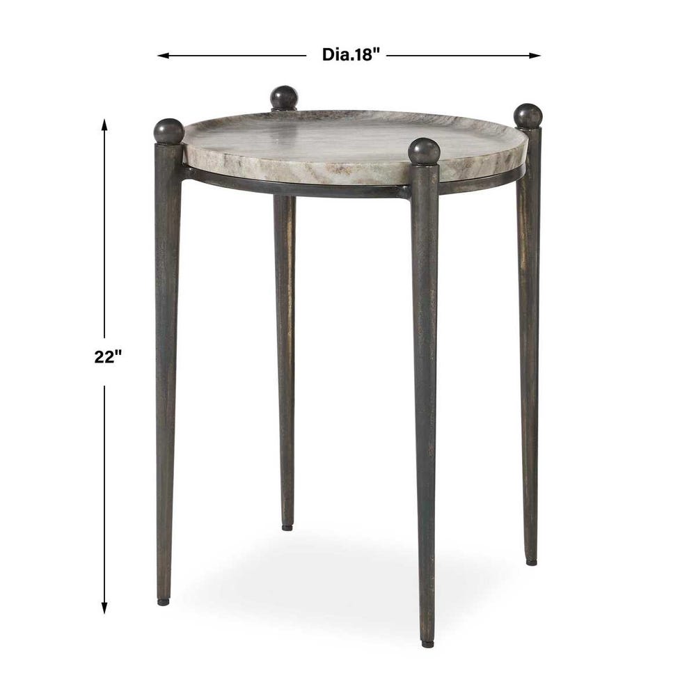 Uttermost Nahunta Dark Bronze Accent Table