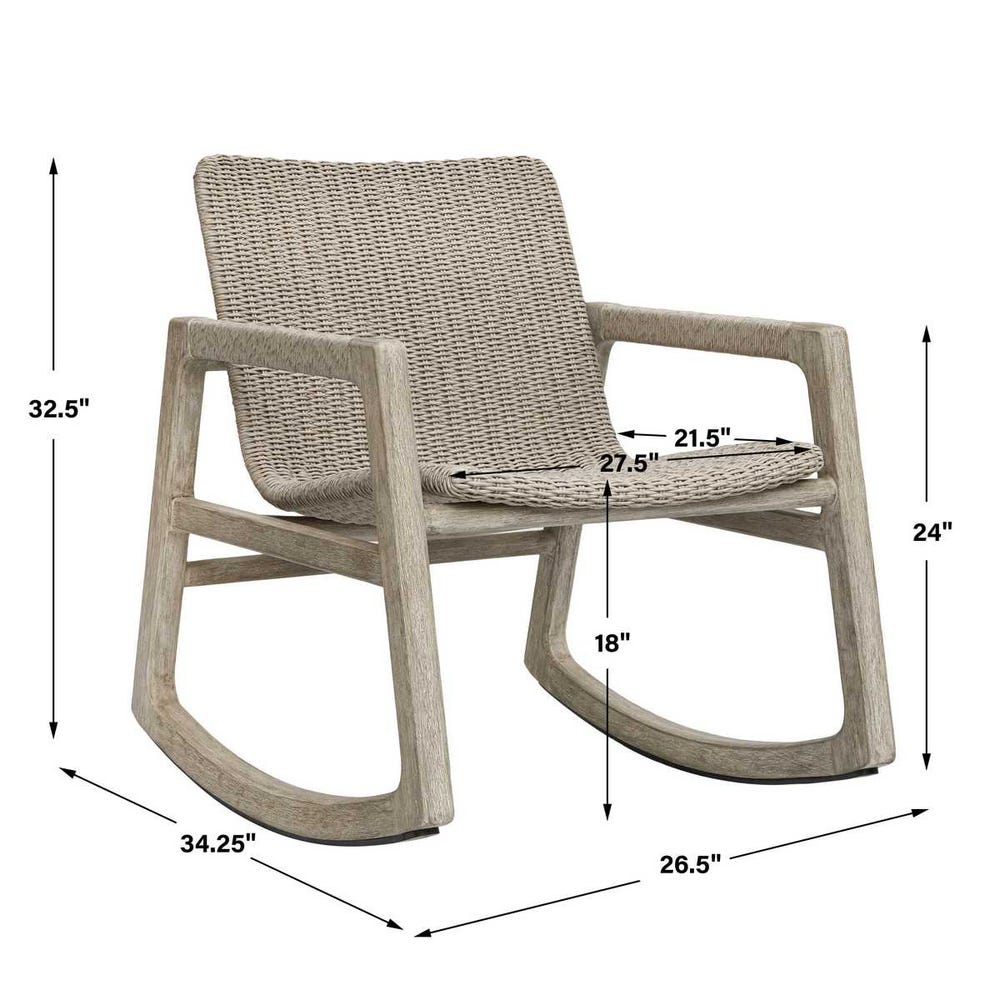 Uttermost Sumba Outdoor Wicker Rocking Chair