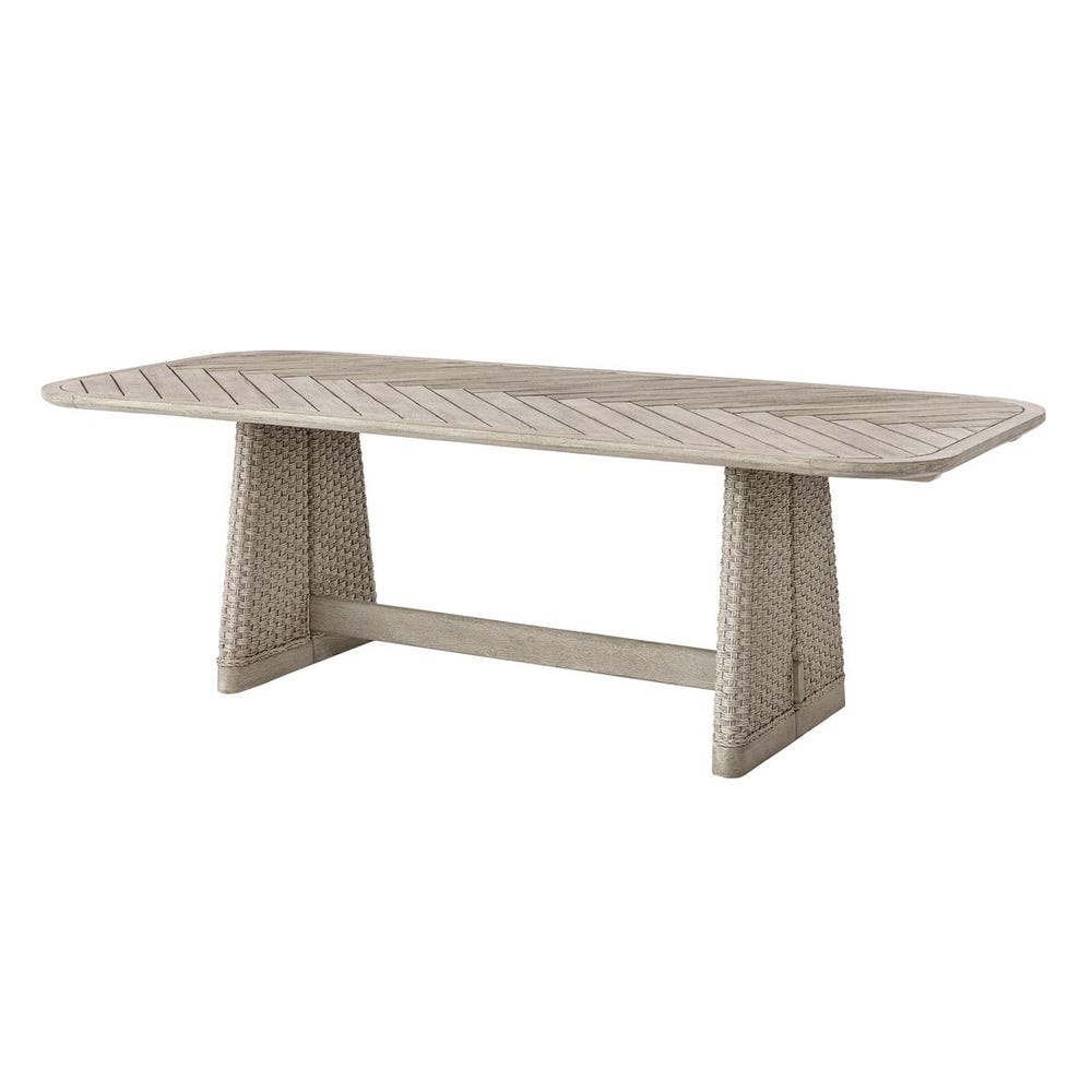 Uttermost Harbor Herringbone Indoor-Outdoor Dining Table