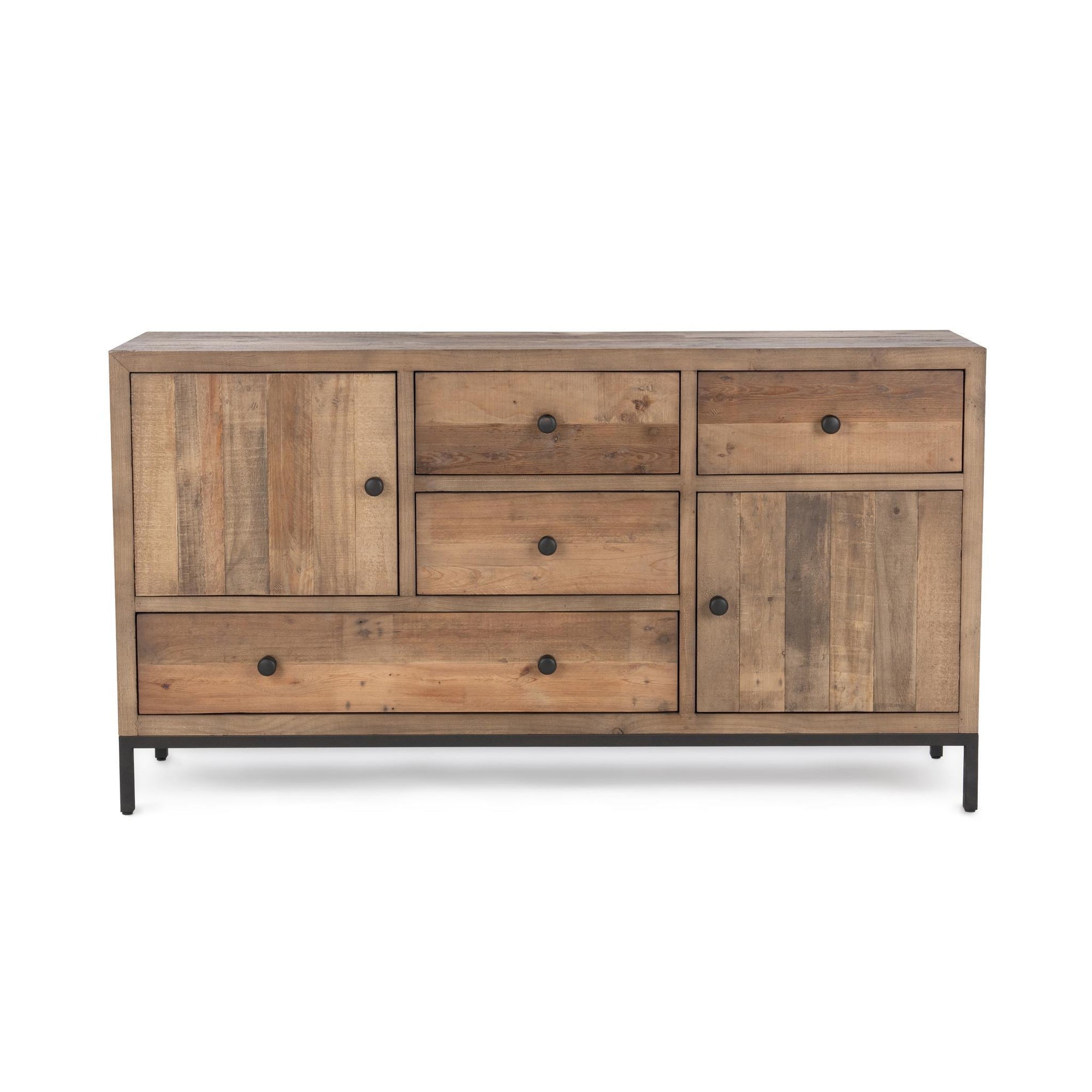 Dita 4 Drawer 2 Door Buffet Natural Pine