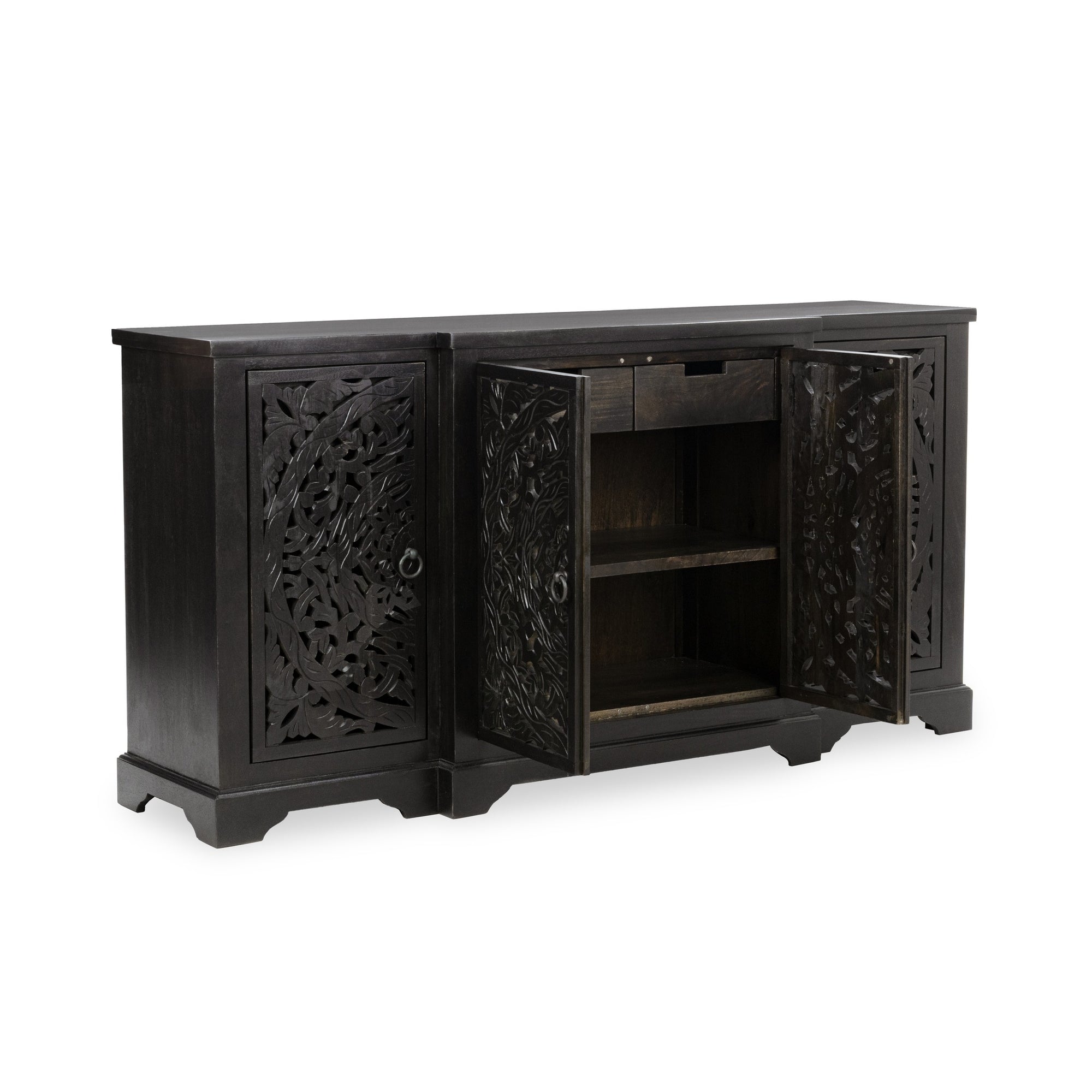 Harmony Mango Wood Breakfront 4Dr Cabinet