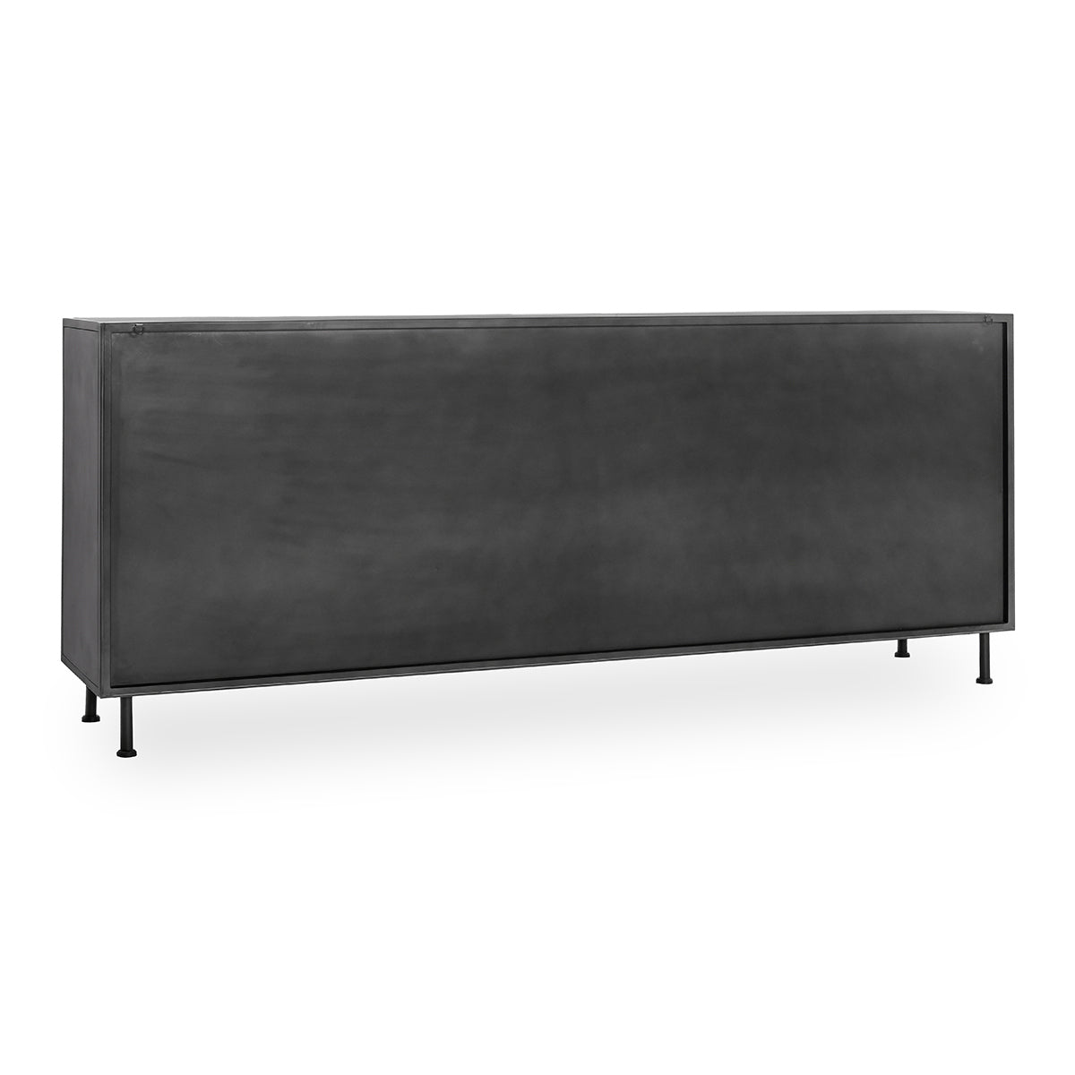 Nore Metal/Glass 4Dwr 4Dr Cabinet - Blackened Steel