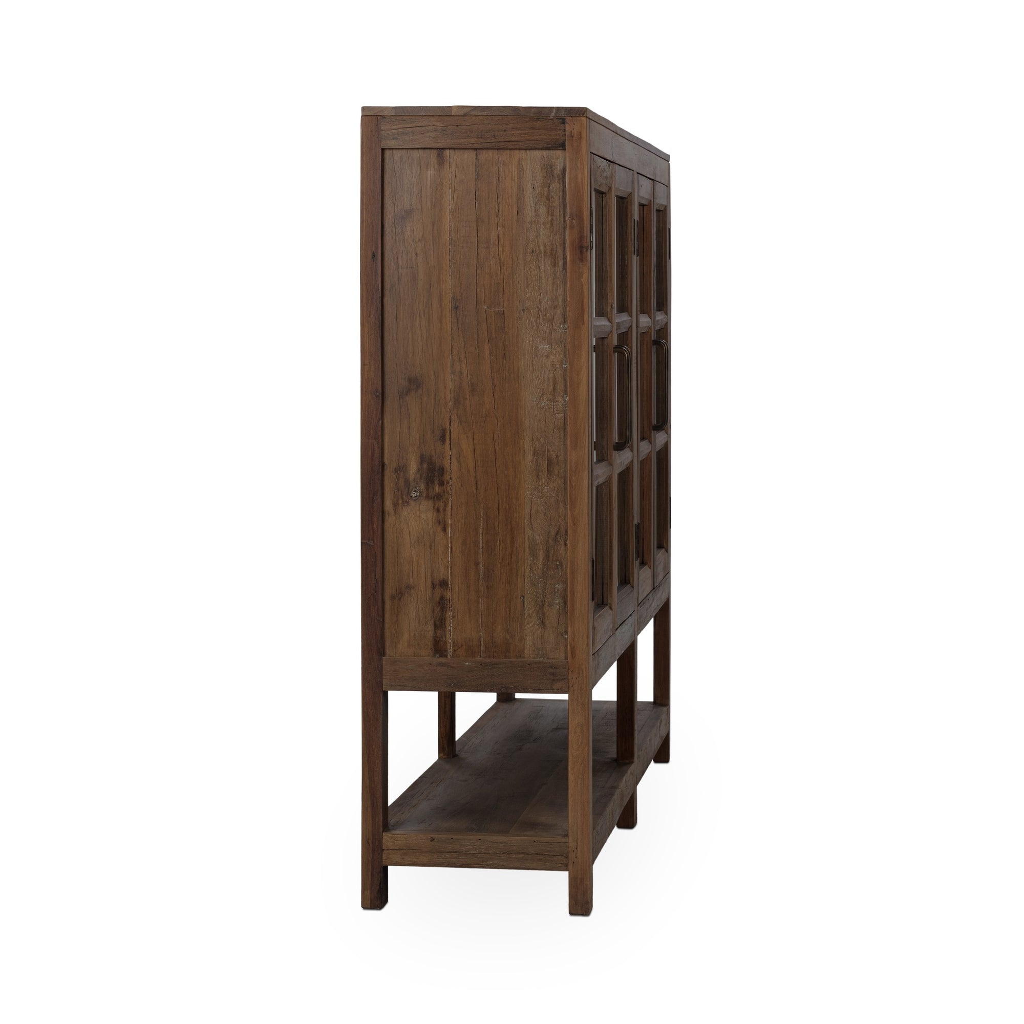 Kharga 4 Door Display Cabinet - Natural