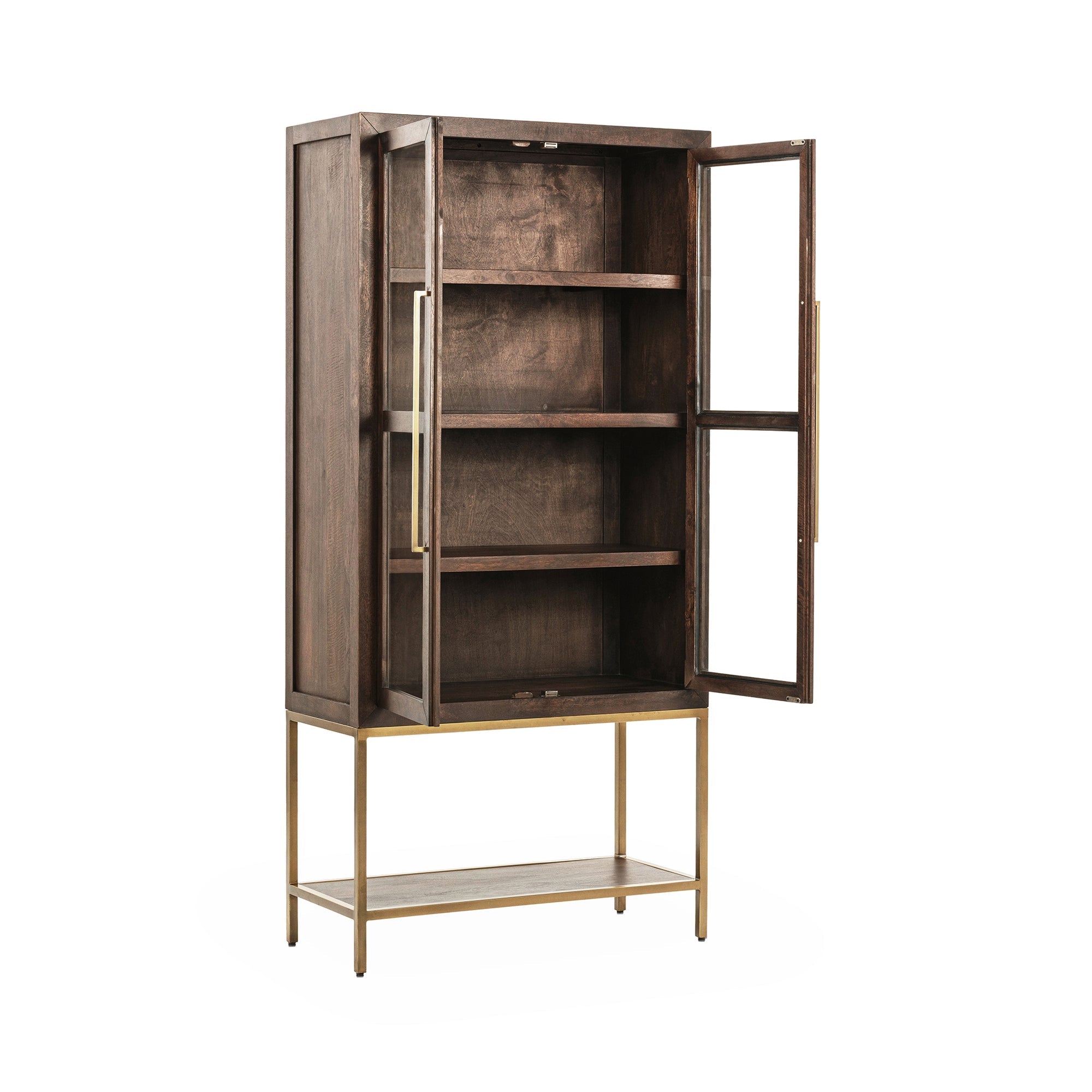 Freemont Display Cabinet - Kona Brown