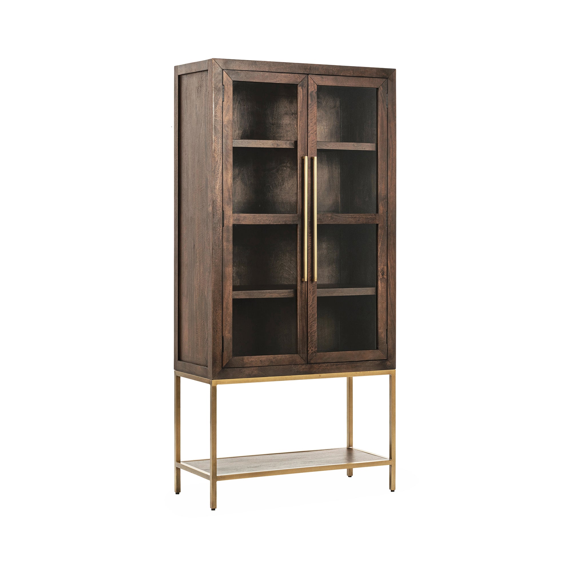 Freemont Display Cabinet - Kona Brown
