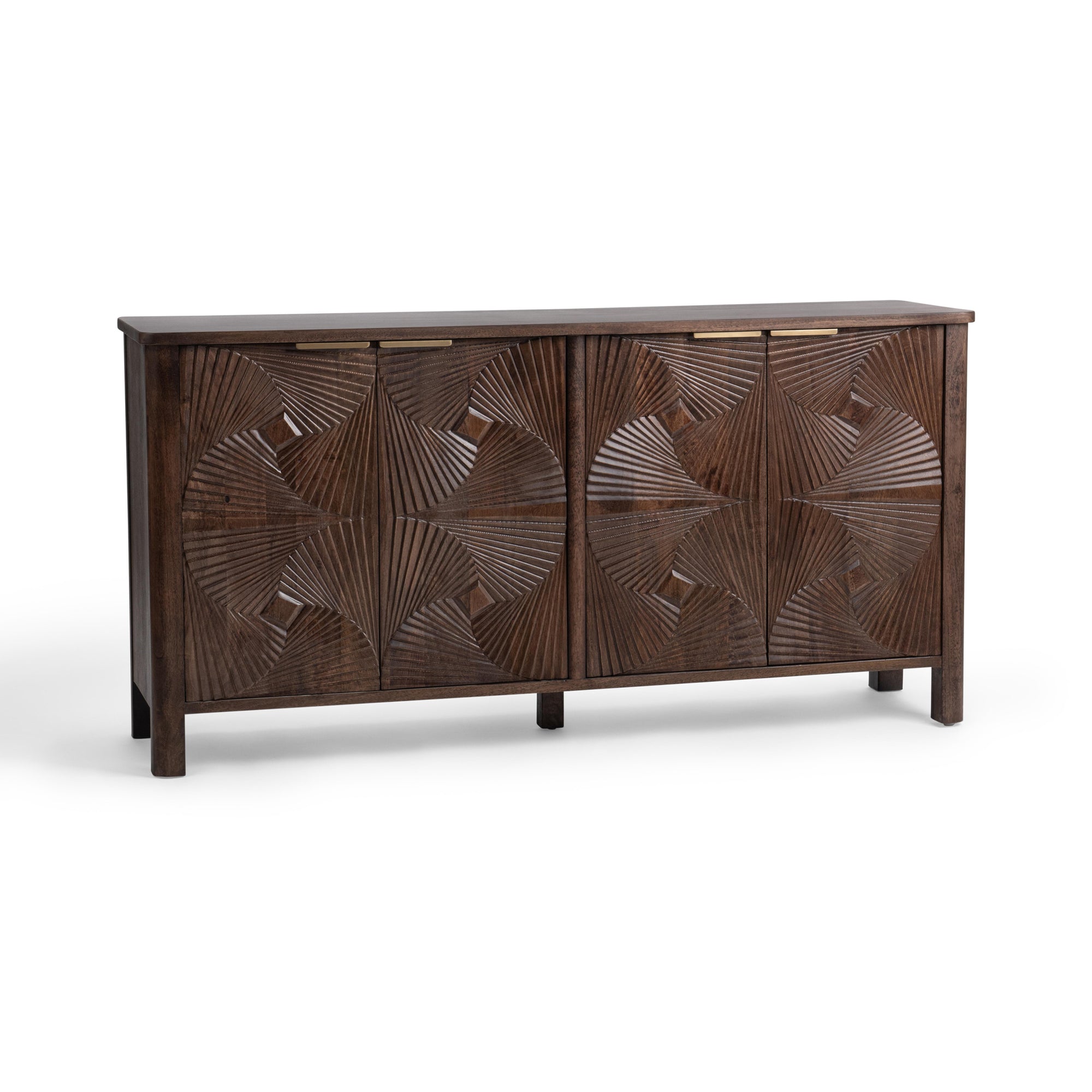 Lina 4 Door Cabinet - Kona Brown