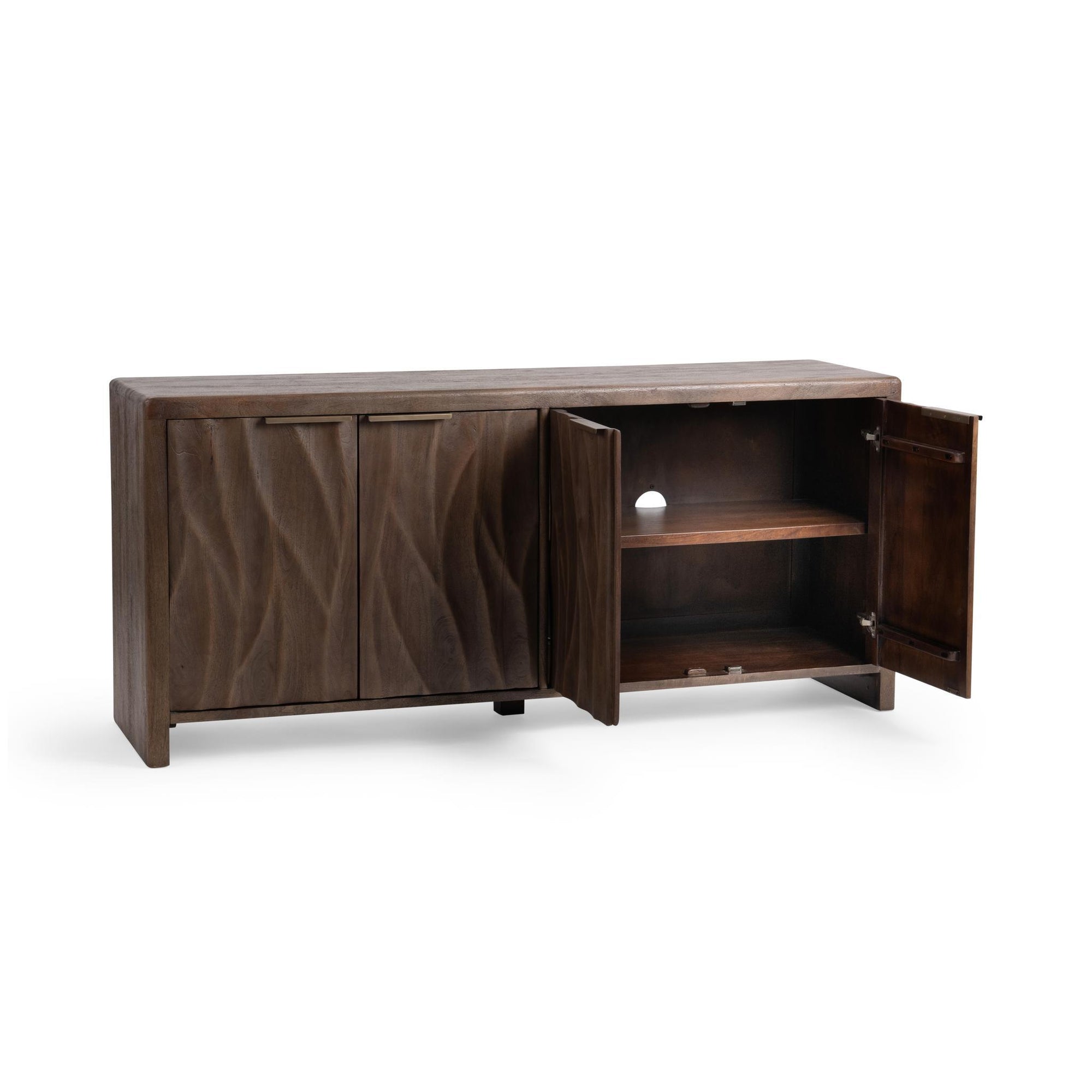 Braxton 4 Door Cabinet - Tundra Brown