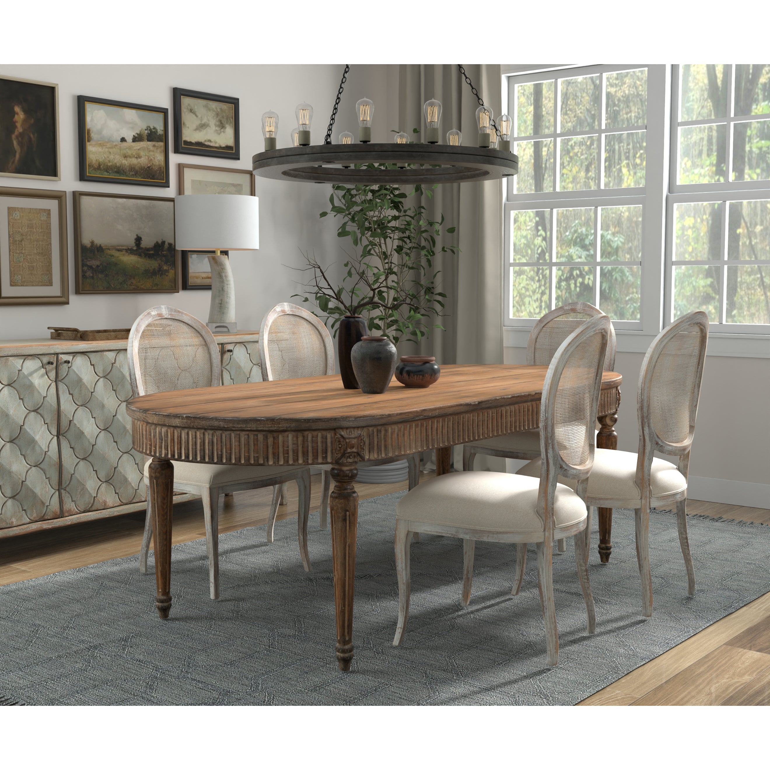 French Antique Reproduction Dining Table