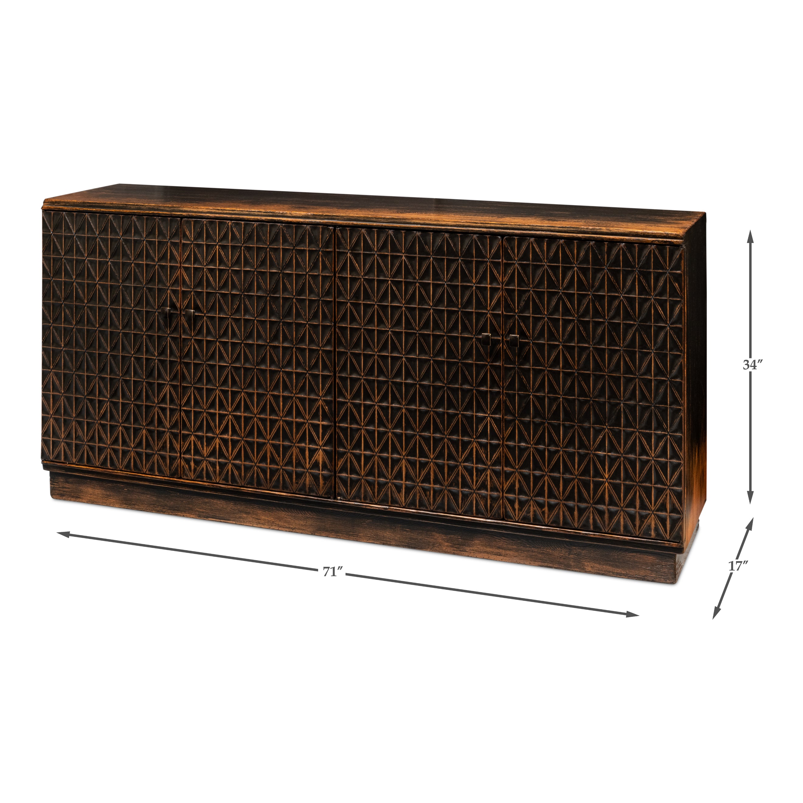 Scrubboard Front Sideboard - Ebony